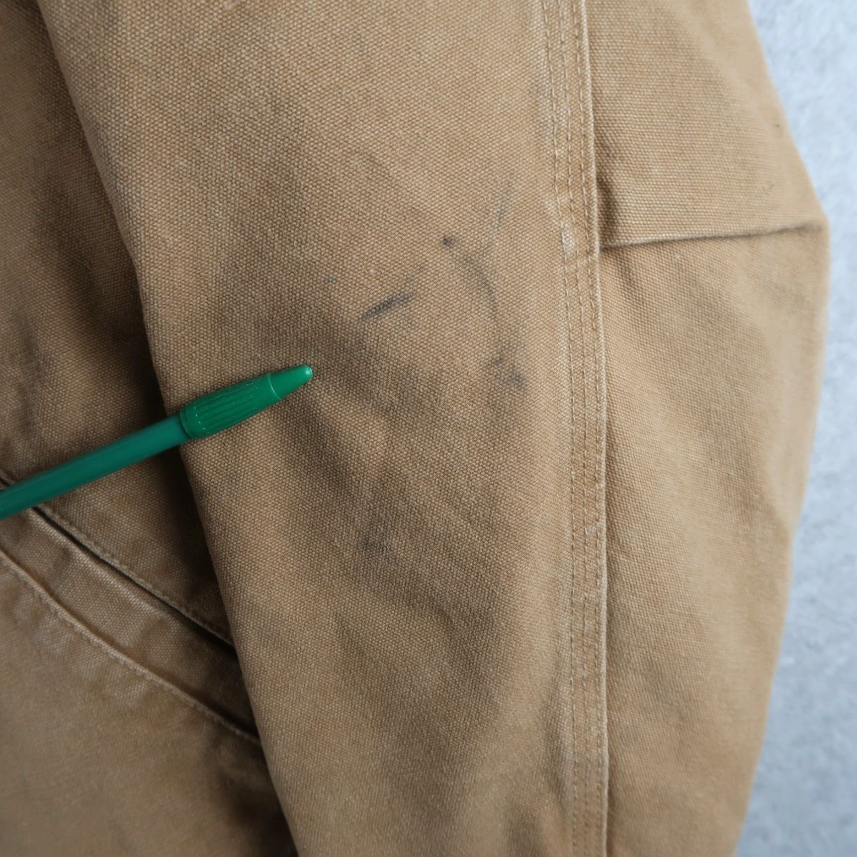 Carhartt VINTAGE Carhartt Coat 2XL Khaki Canvas Bomber Jacket J14 CML Mens Tall Full Zip Lined Pockets Workwear Winter Size US XXL / EU 58 / 5 - 6 Thumbnail