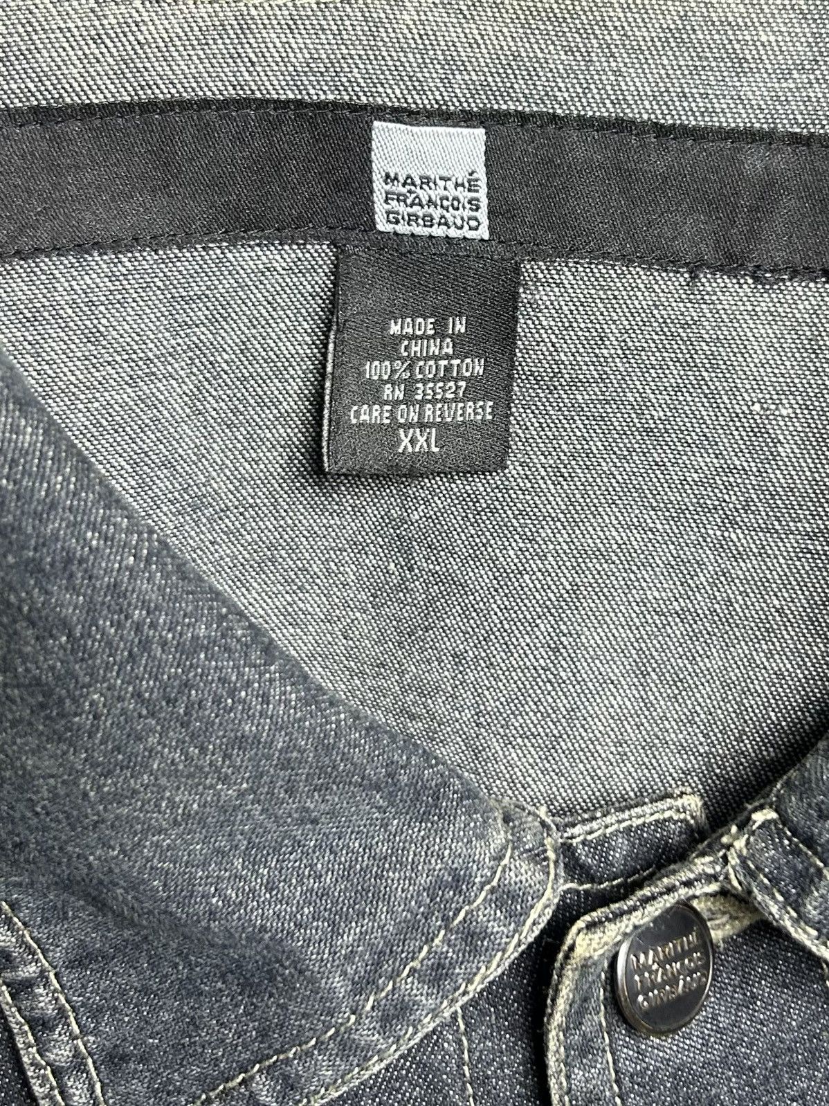 Marithe + Francois Girbaud Marithé François Girbaud Archive X-Stitch Denim Jacket Size US XXL / EU 58 / 5 - 3 Thumbnail