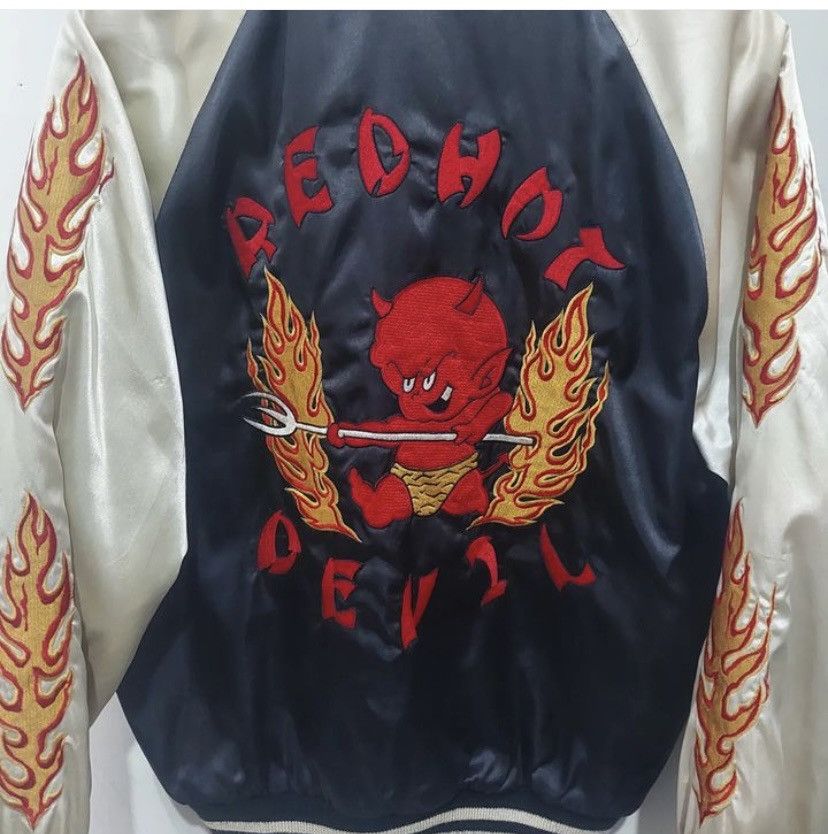 Vintage Red hot devil sukajan jacket Size US L / EU 52-54 / 3 - 3 Thumbnail