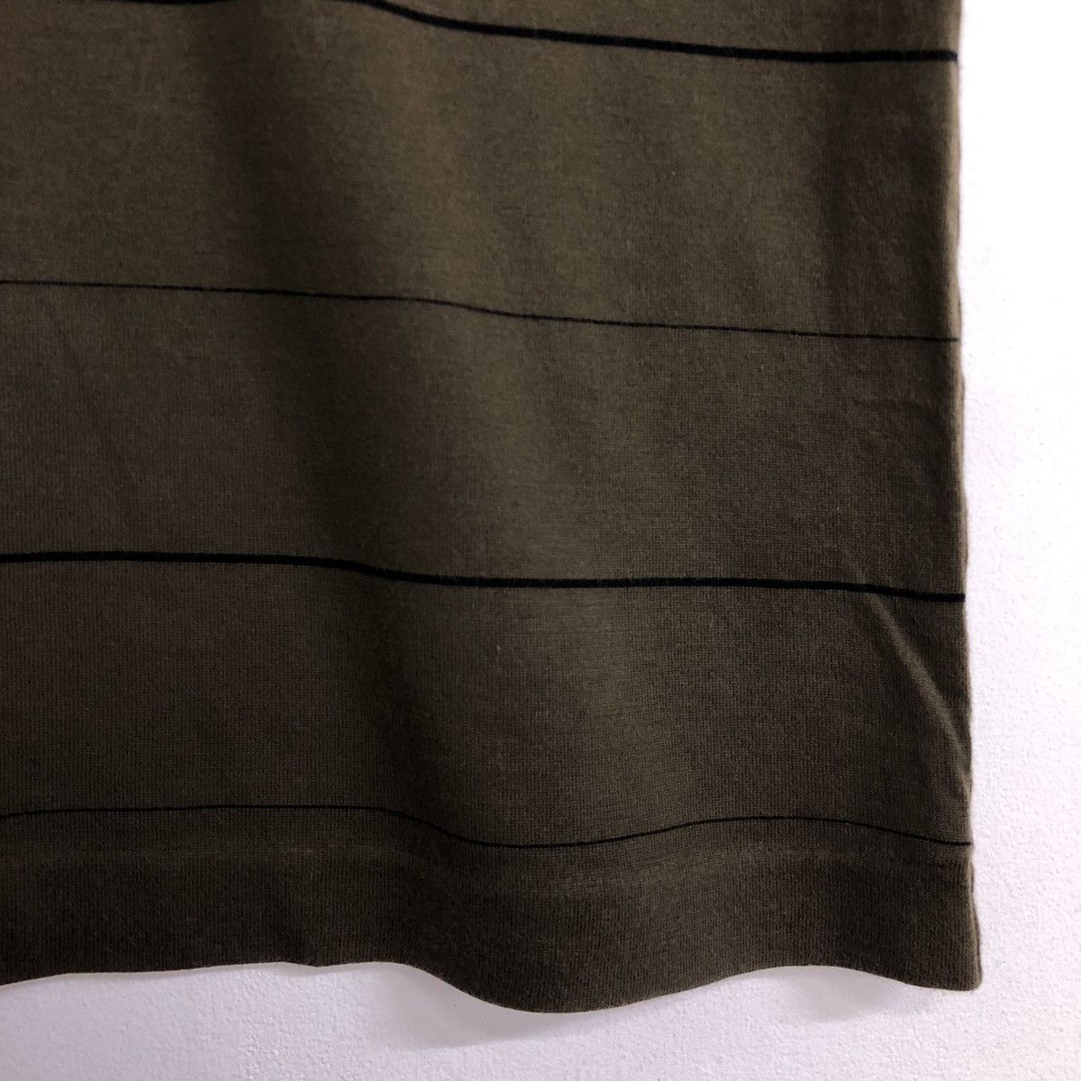 Margaret Howell Margaret Howell Olive Green Matelot Stripe Shirt Size US L / EU 52-54 / 3 - 5 Thumbnail