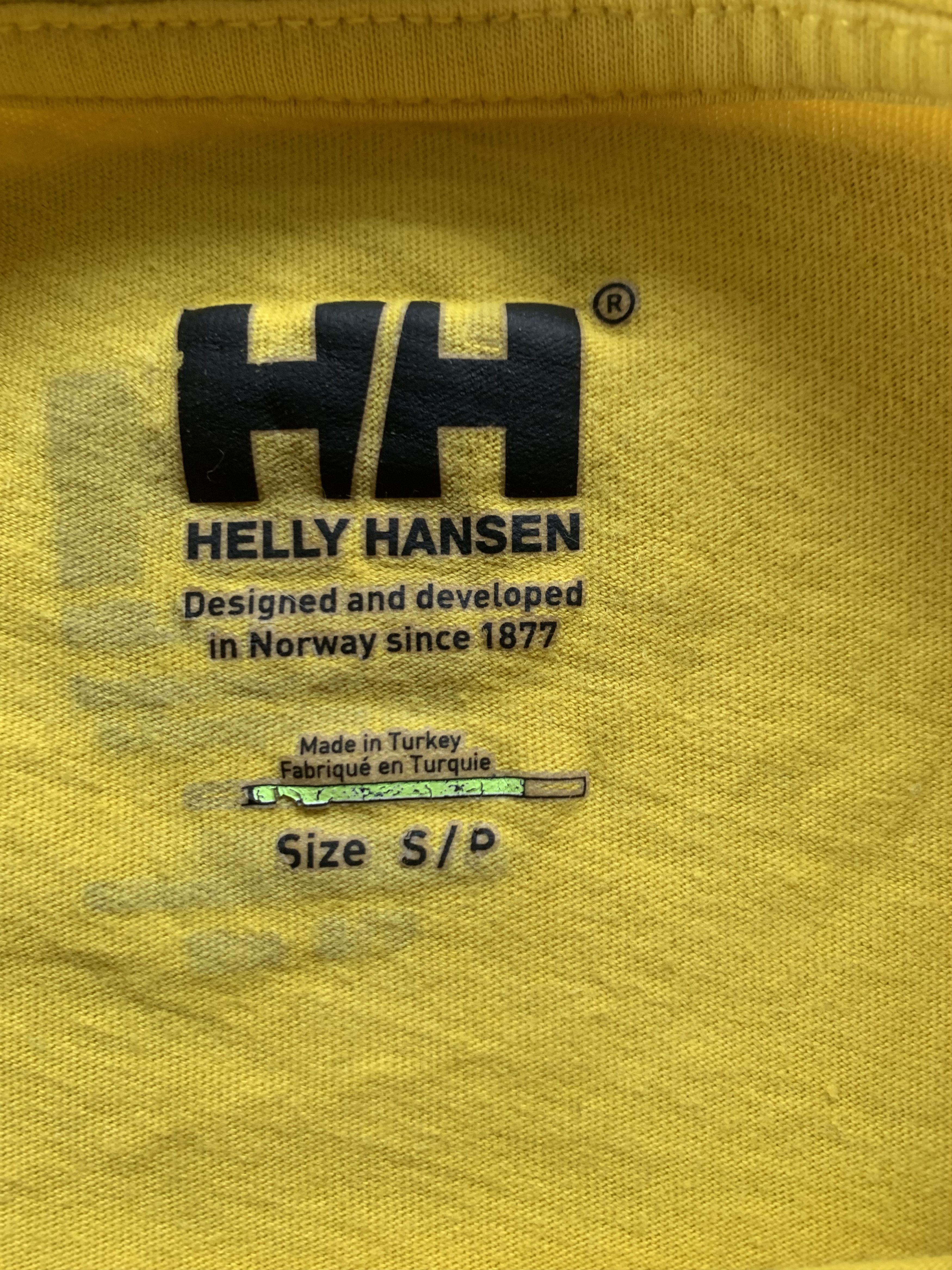 Helly Hansen Helly Hansen Center Logo Printed Yellow Cotton T-Shirt Size US S / EU 44-46 / 1 - 6 Thumbnail