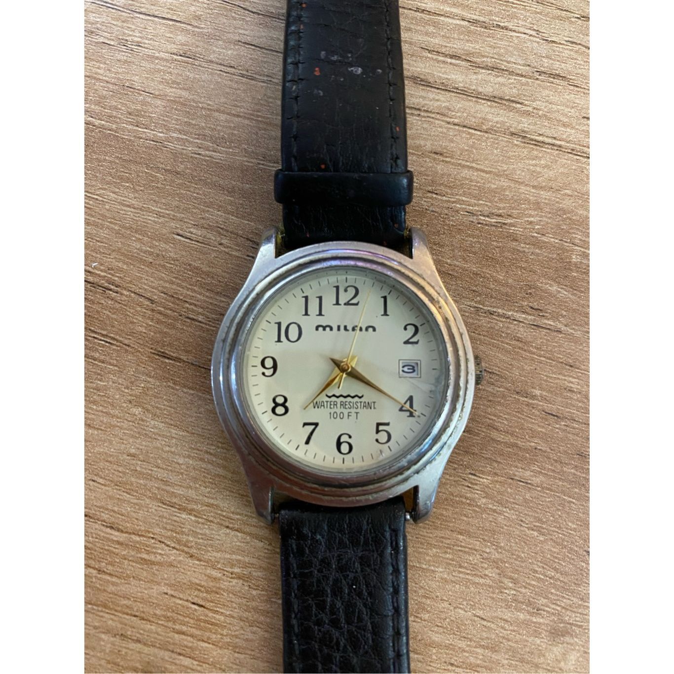 Other Milan Black Leather Brand Wristwatch - Silvertone Size ONE SIZE - 1 Thumbnail