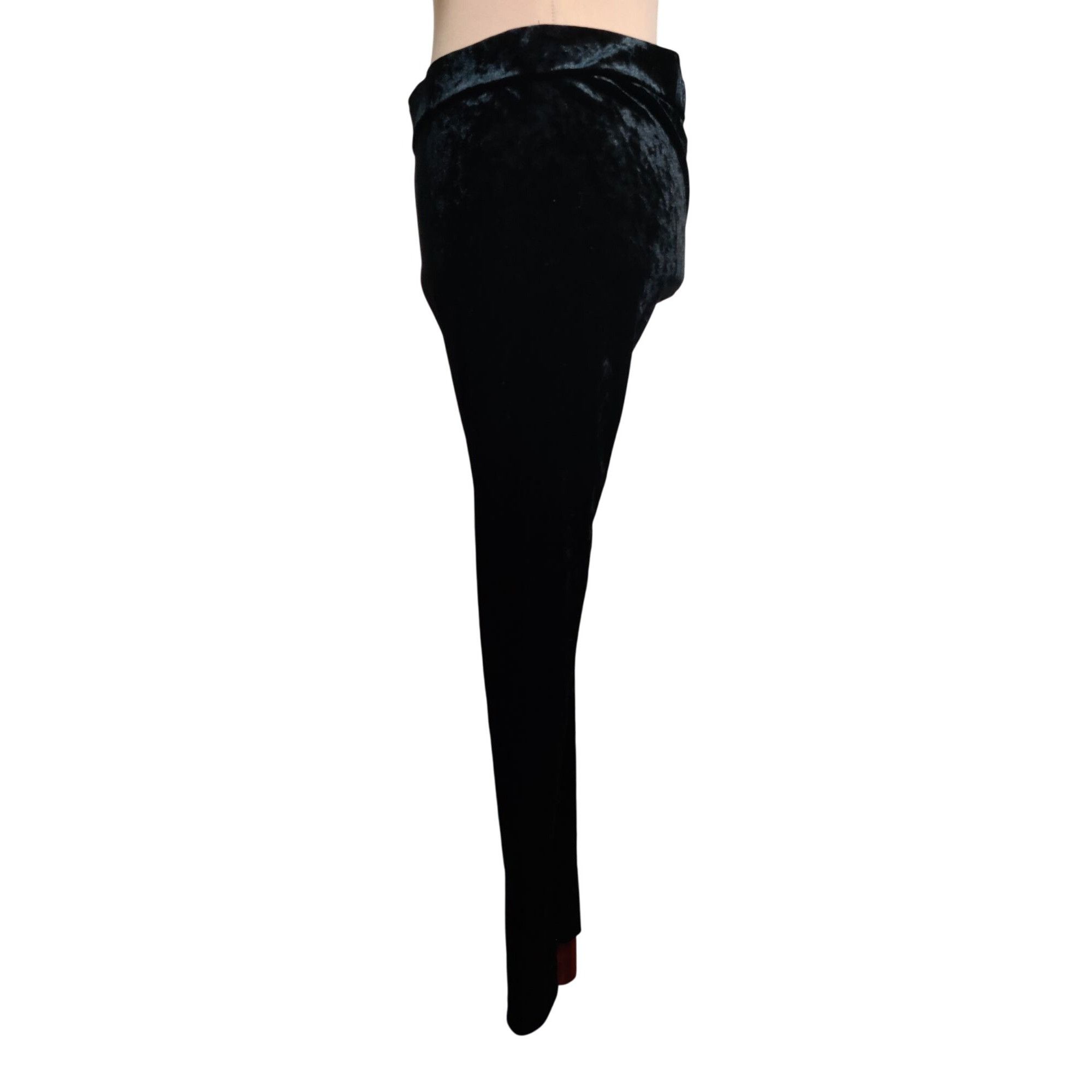 H&M H&M Divided L Womens Pants Black Crushed Velvet Slim Leg Str Size 36" / US 14 / IT 50 - 4 Thumbnail