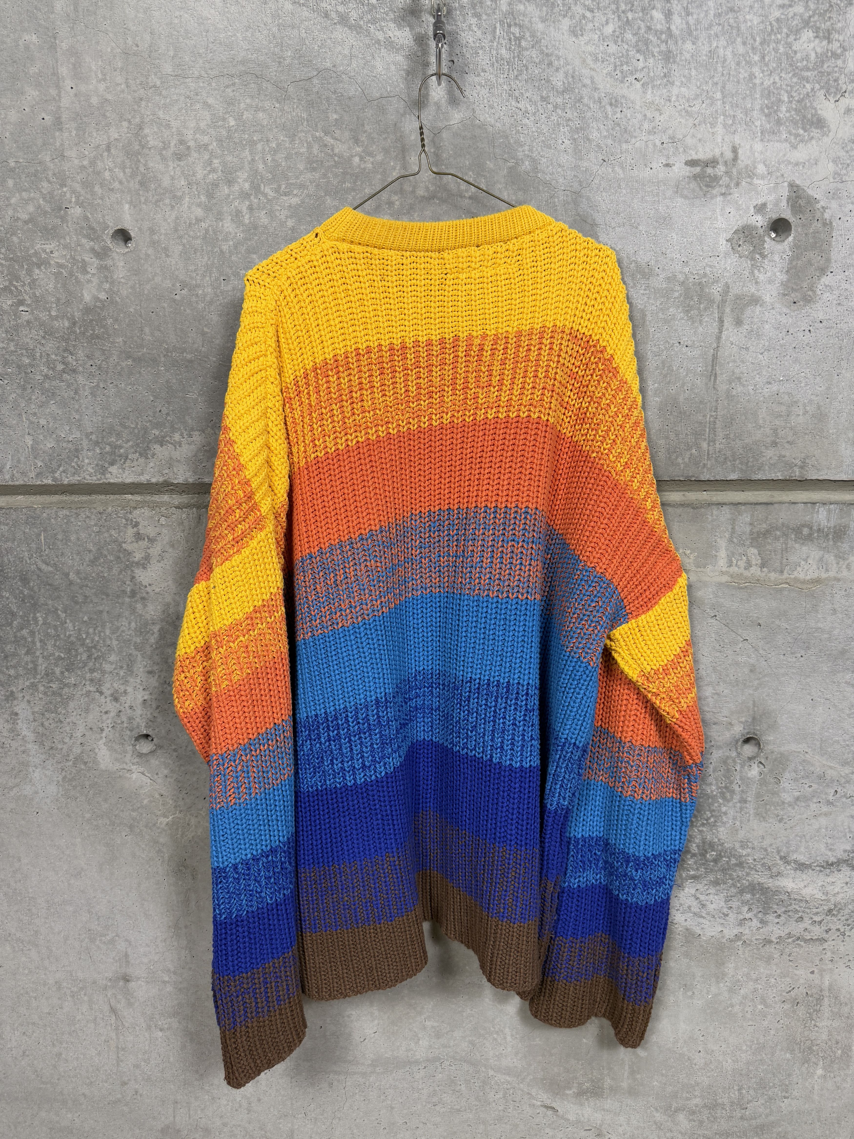 Camp High Sunset Striped Cotton Sweater