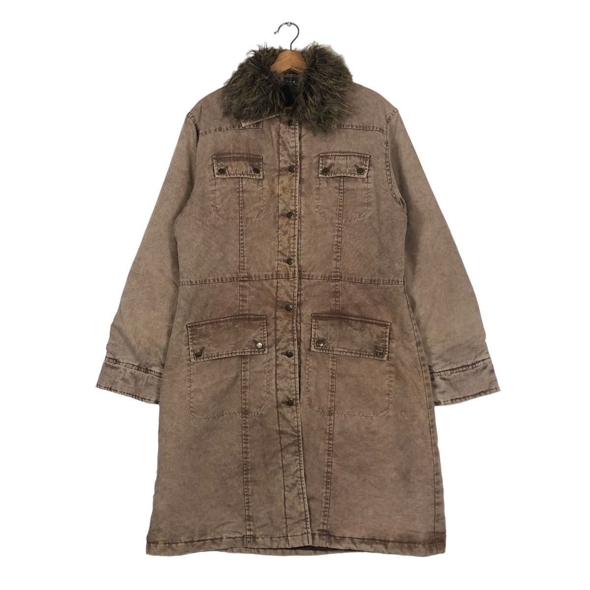 Japanese Brand 📌LONG BIKET JACKET PARKA DESIGN ICY MINK FUR COLLAR Size US L / EU 52-54 / 3 - 2 Thumbnail