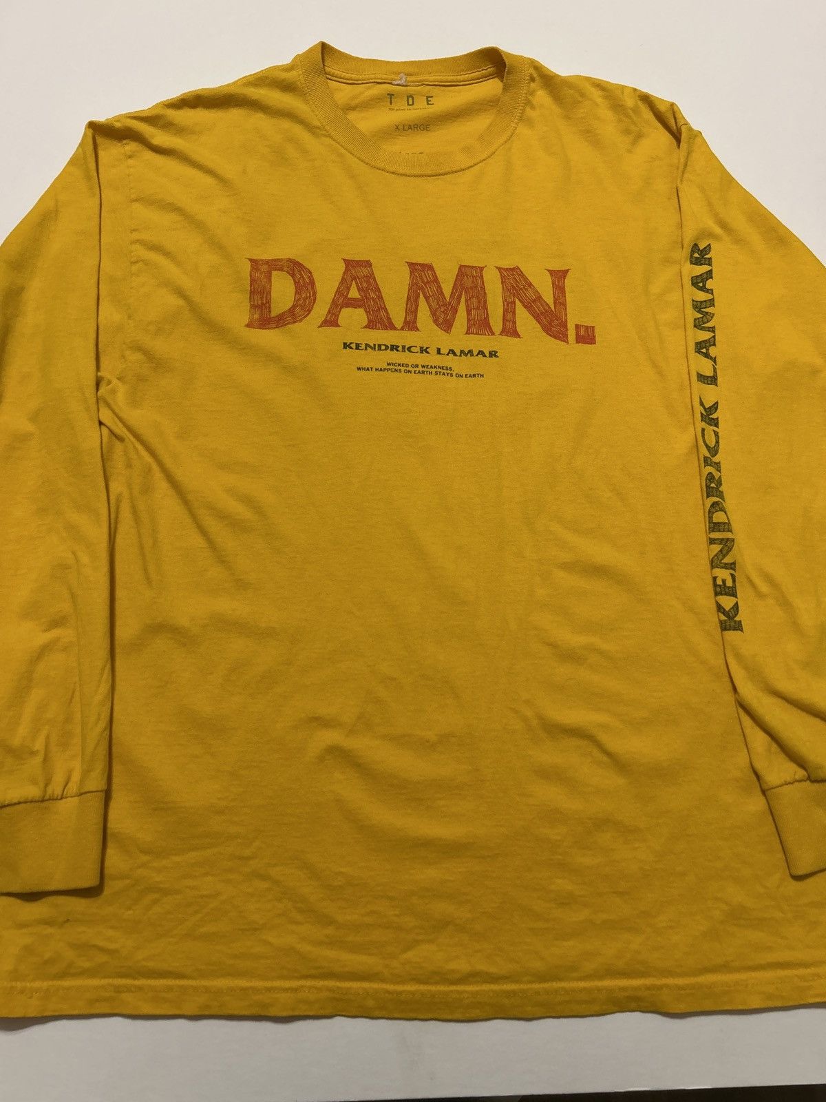 Kendrick Lamar 2017 Kendrick Lamar DAMN Long Sleeve Tshirt Size US XL / EU 56 / 4 - 1 Thumbnail