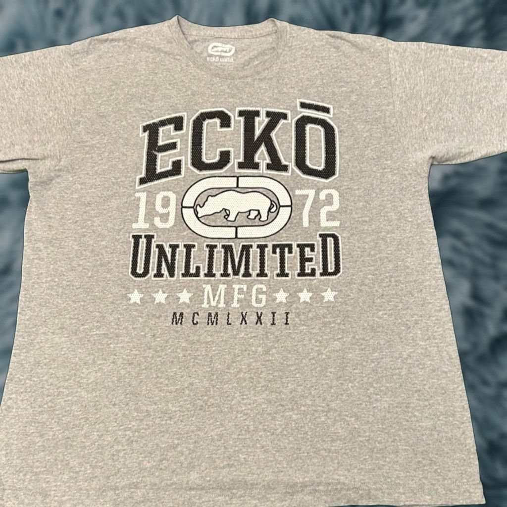 Ecko Unltd. VINTAGE Y2K Ecko Unltd MFG Classic Logo Shirt Mens XL Gray 90s Grunge Hip Hop Punk Skater Punk Grunge Logo Shirt Mens XL Size US XL / EU 56 / 4 - 1 Thumbnail