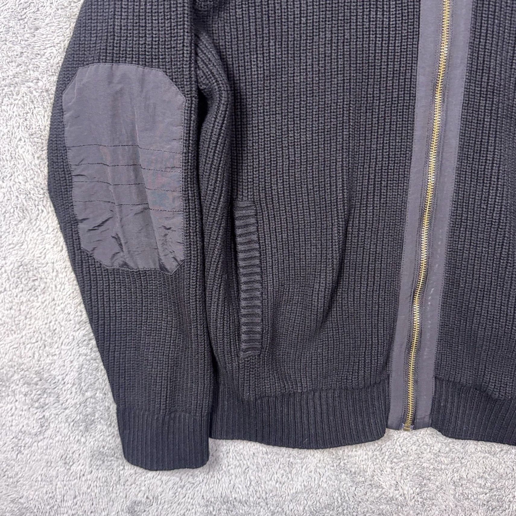 Vintage Duluth Mens L Brigadier Full Zip Wool Jacket Elbow Patch 57713 Sweater Black Knit Full Zip Pocket Wool Blend Size US L / EU 52-54 / 3 - 3 Thumbnail