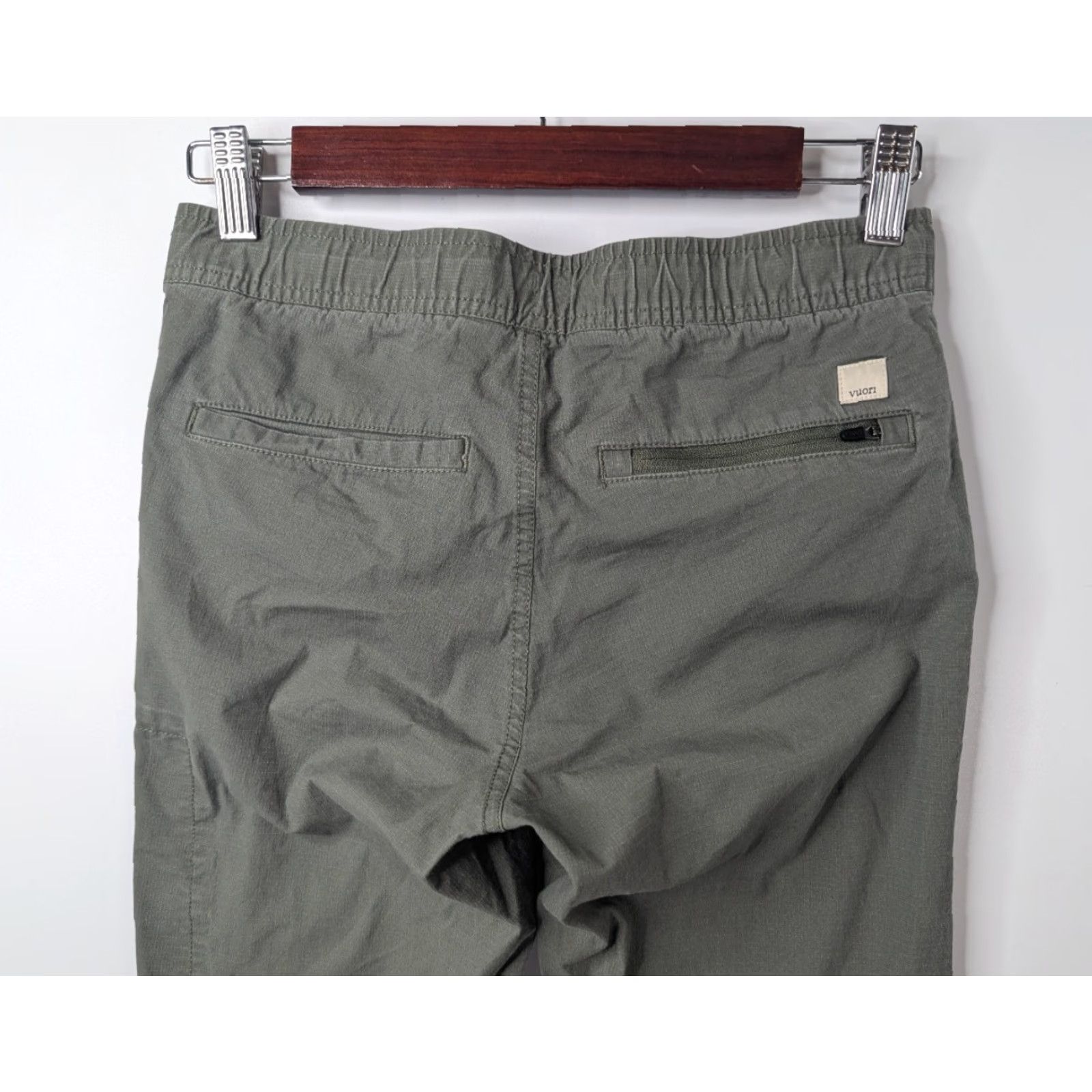 Vuori VUORI Pants XS Green Ripstop Drawstring Jogger Organic Cotton Outdoor VW401 Size 26" / US 2 / IT 38 - 5 Thumbnail