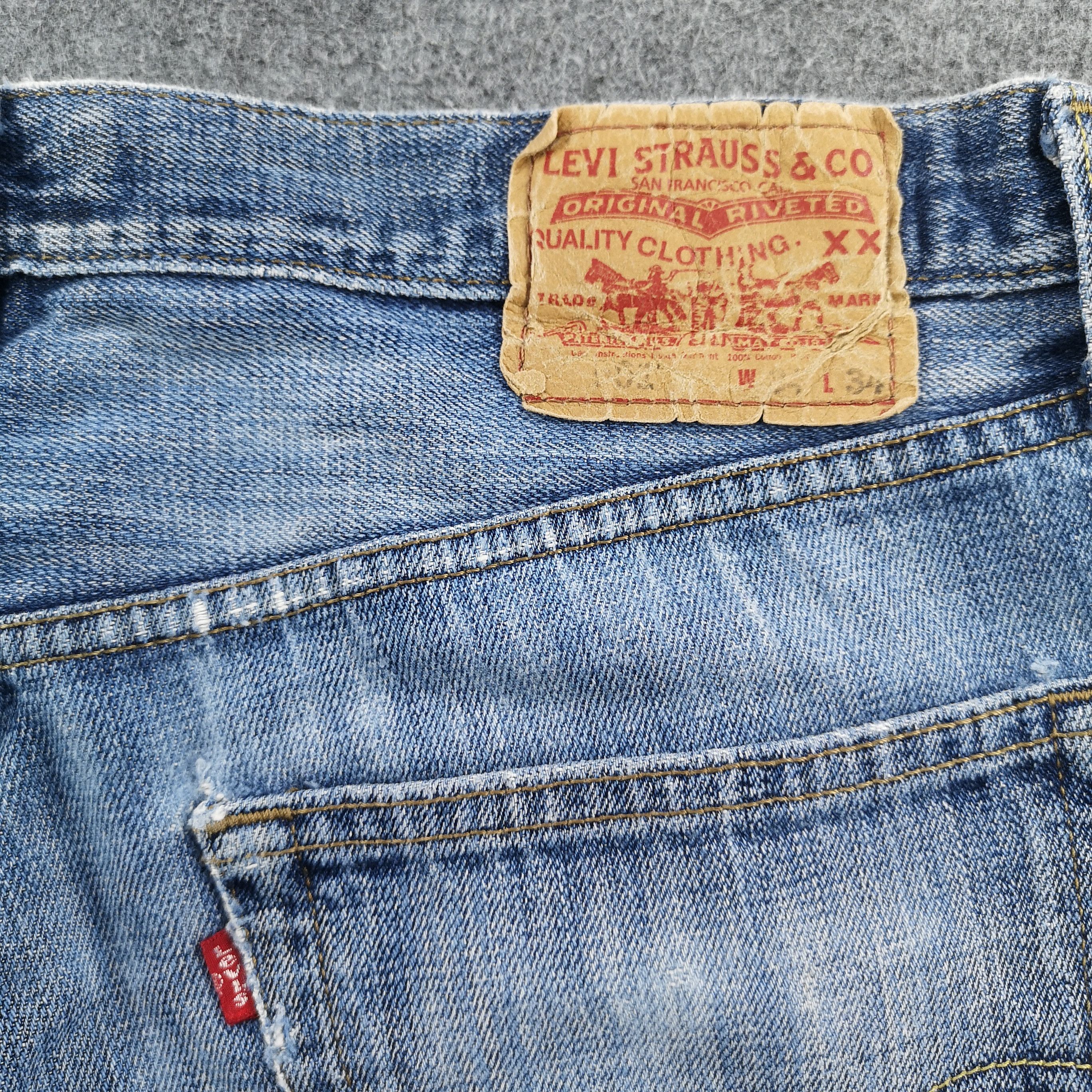 Levi's Vintage Distress Levis 501 Jeans - JM1065 Size US 34 / EU 50 - 6 Thumbnail