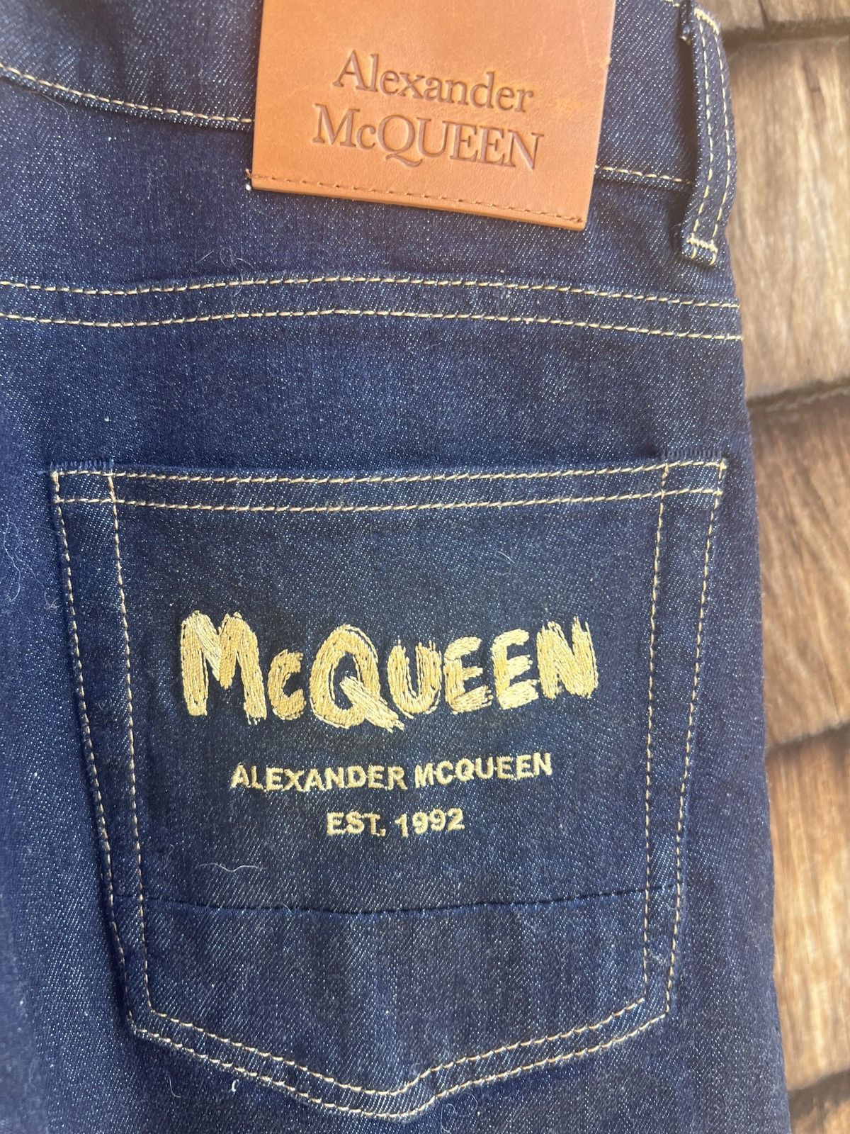 Alexander McQueen Alexander McQueen Straight leg Denim Size US 31 - 4 Thumbnail
