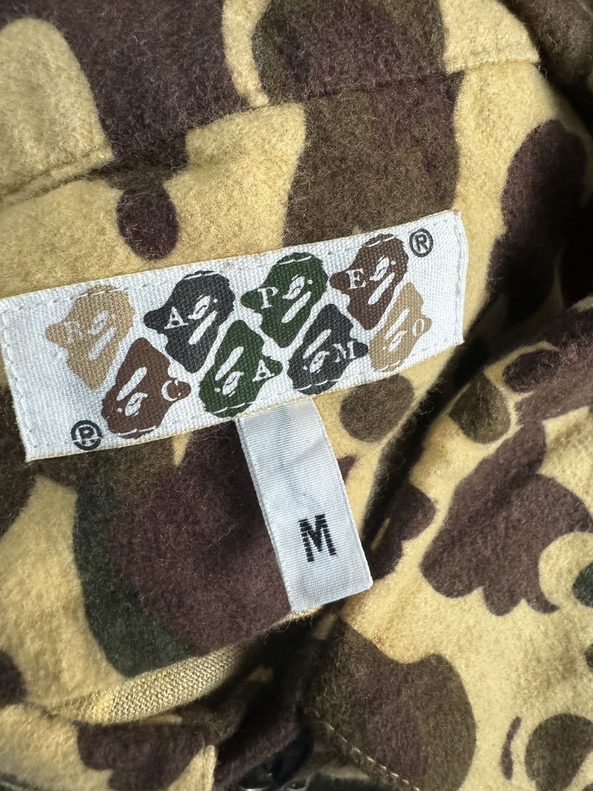 Bape 1st Camo Chamois Half Zip Shirt Size US M / EU 48-50 / 2 - 6 Thumbnail