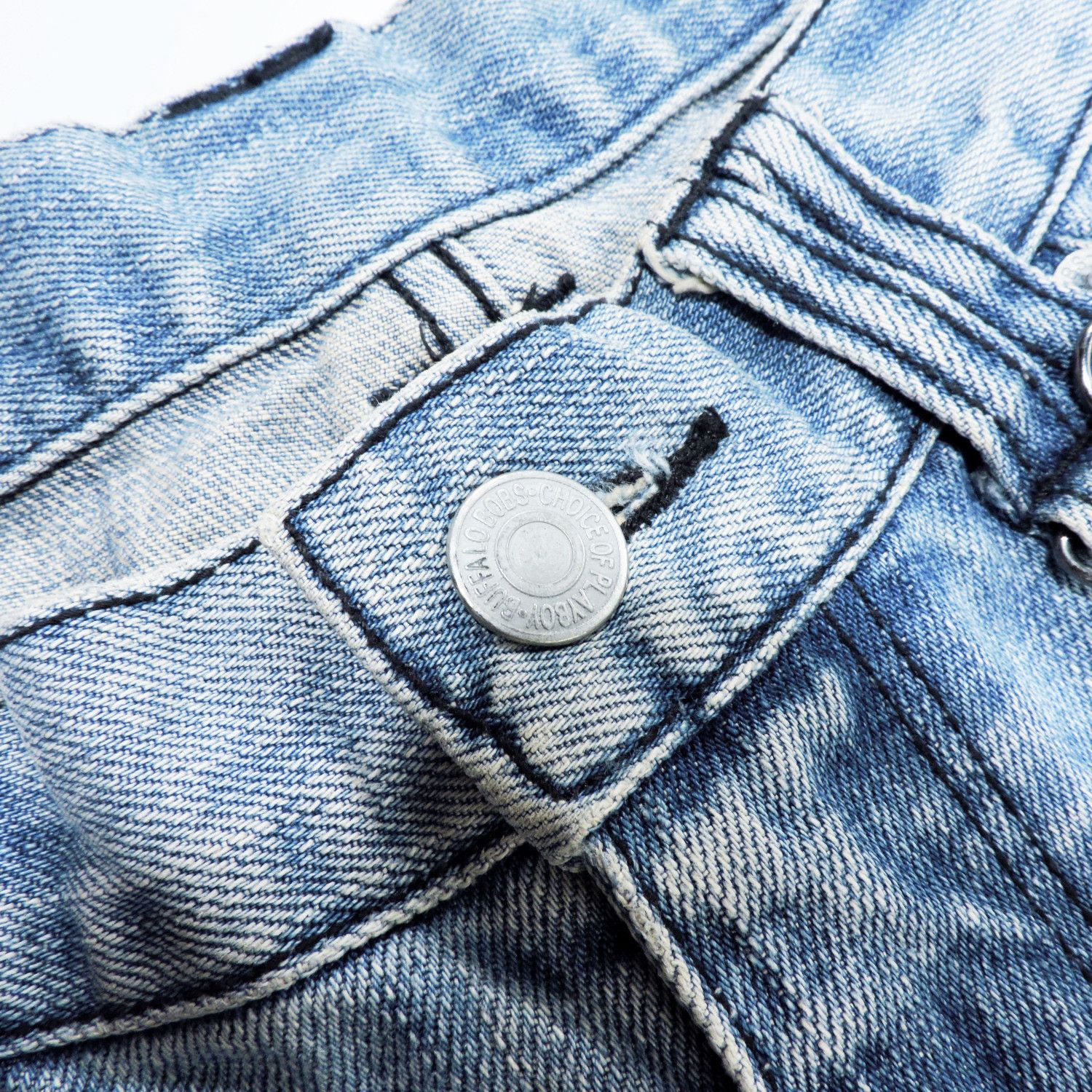 BUFFALO BOBS BUFFALO BOBS DISTRESSED DIAMOND MARKS DENIM LONG PANTS Size US 31 - 8 Thumbnail