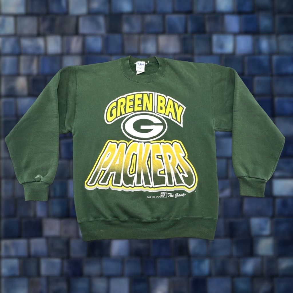 NFL VINTAGE The Game Sweatshirt Green Bay Packers 90s NFL Football USA Medium Mens Size US M / EU 48-50 / 2 - 1 Thumbnail