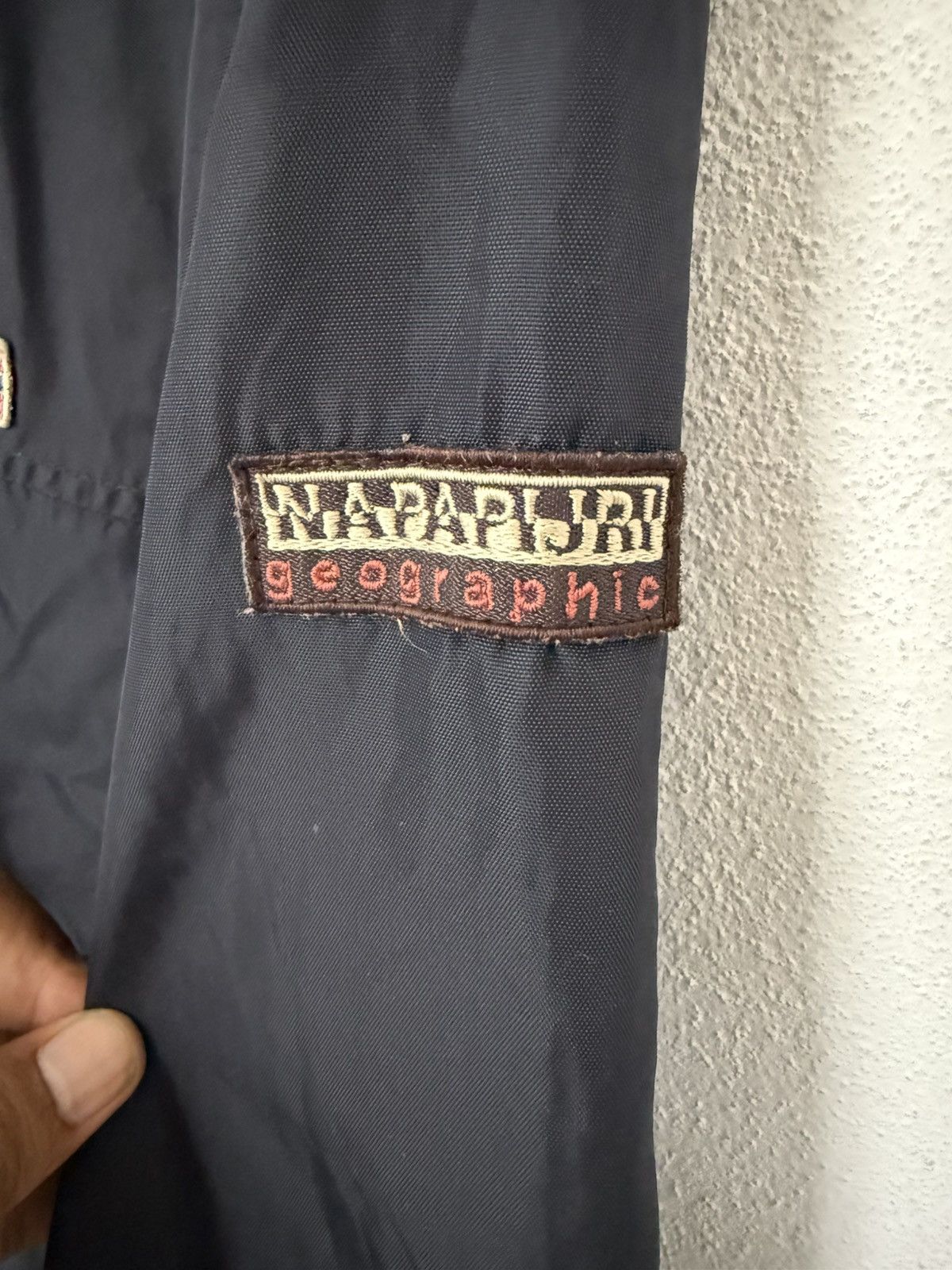 Martine Rose × Napapijri NAPAJIRI GEOGRAPHIC NAVY BLUE ZIPPER JACKET NYLON Size US L / EU 52-54 / 3 - 3 Thumbnail