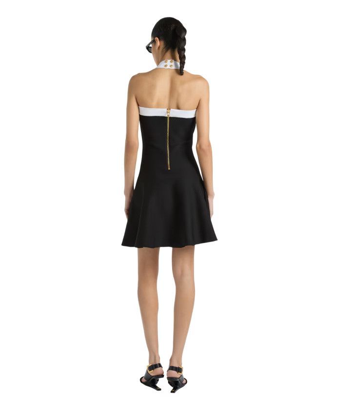 Balmain o1s1wg110526 A-line Dress With Buttons in Black Size S / US 4 / IT 40 - 3 Thumbnail