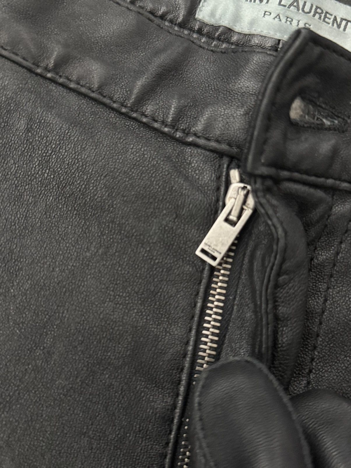 Saint Laurent Paris Saint Laurent Lamb Skin Leather Pants Size US 30 / EU 46 - 4 Thumbnail
