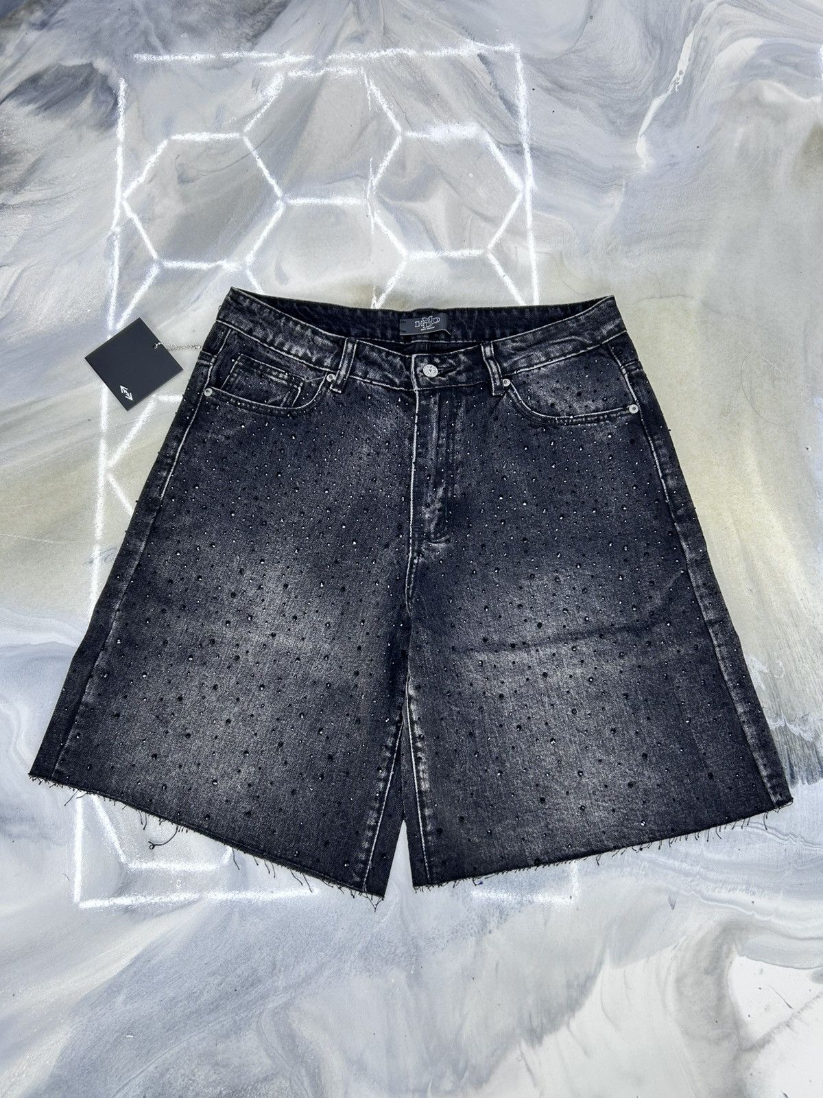 HMDD HMDD Billie Jean Rhinestone Shorts Black Size S Size US 30 / EU 46 - 1 Thumbnail