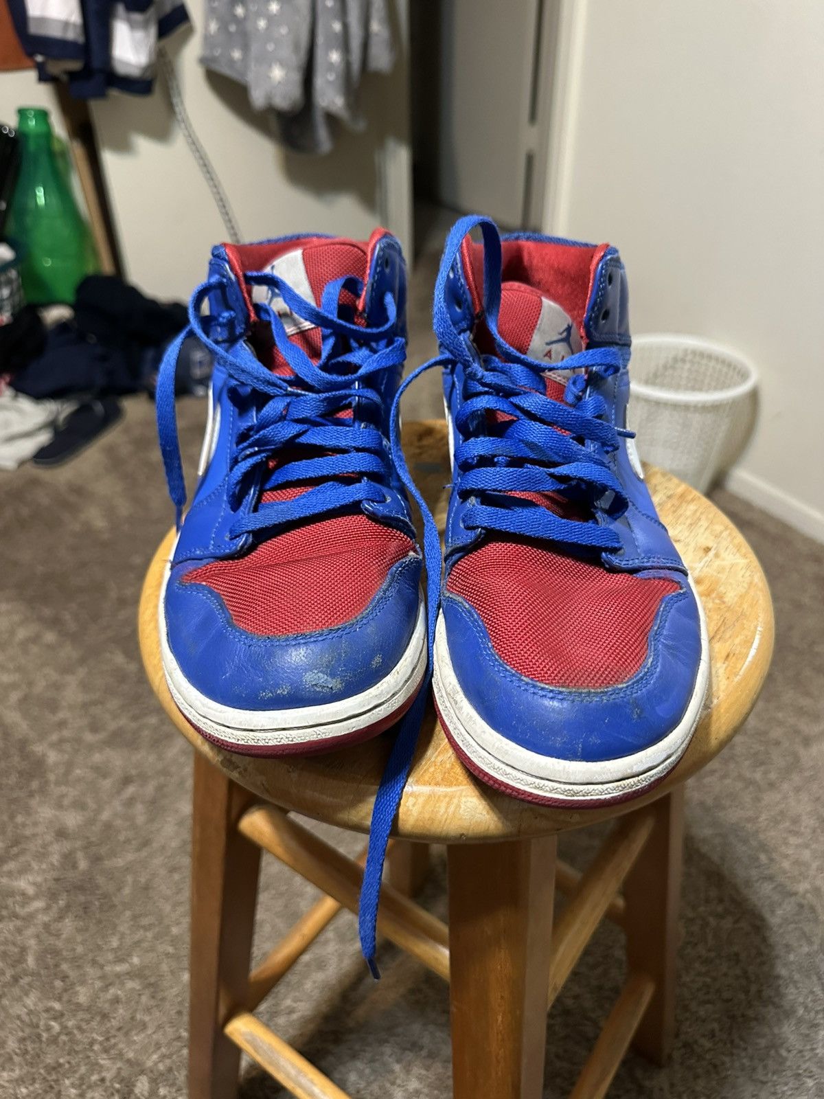 Nike Vintage Nike Air Jordan 1 “Detroit Pistons” 2012 size 9.5 Size US 9.5 / EU 42-43 - 3 Thumbnail