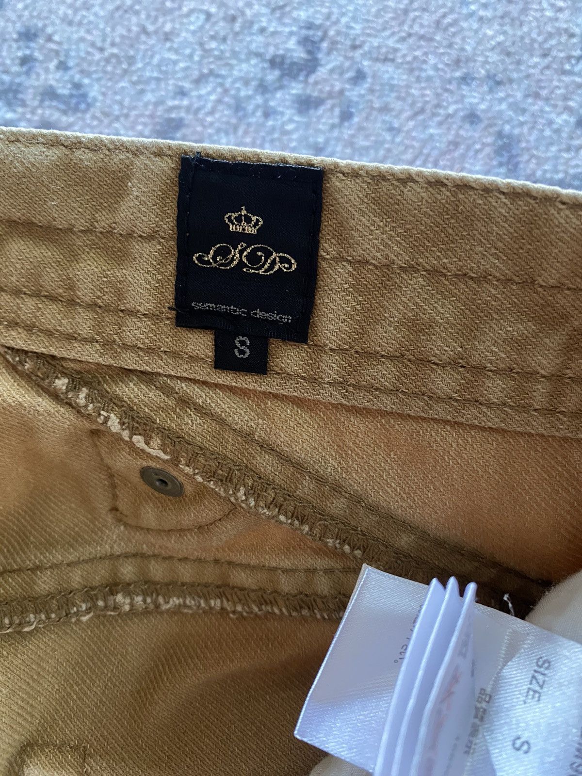 If Six Was Nine Y2K Semantic Design Flared Jeans Size US 29 - 9 Thumbnail