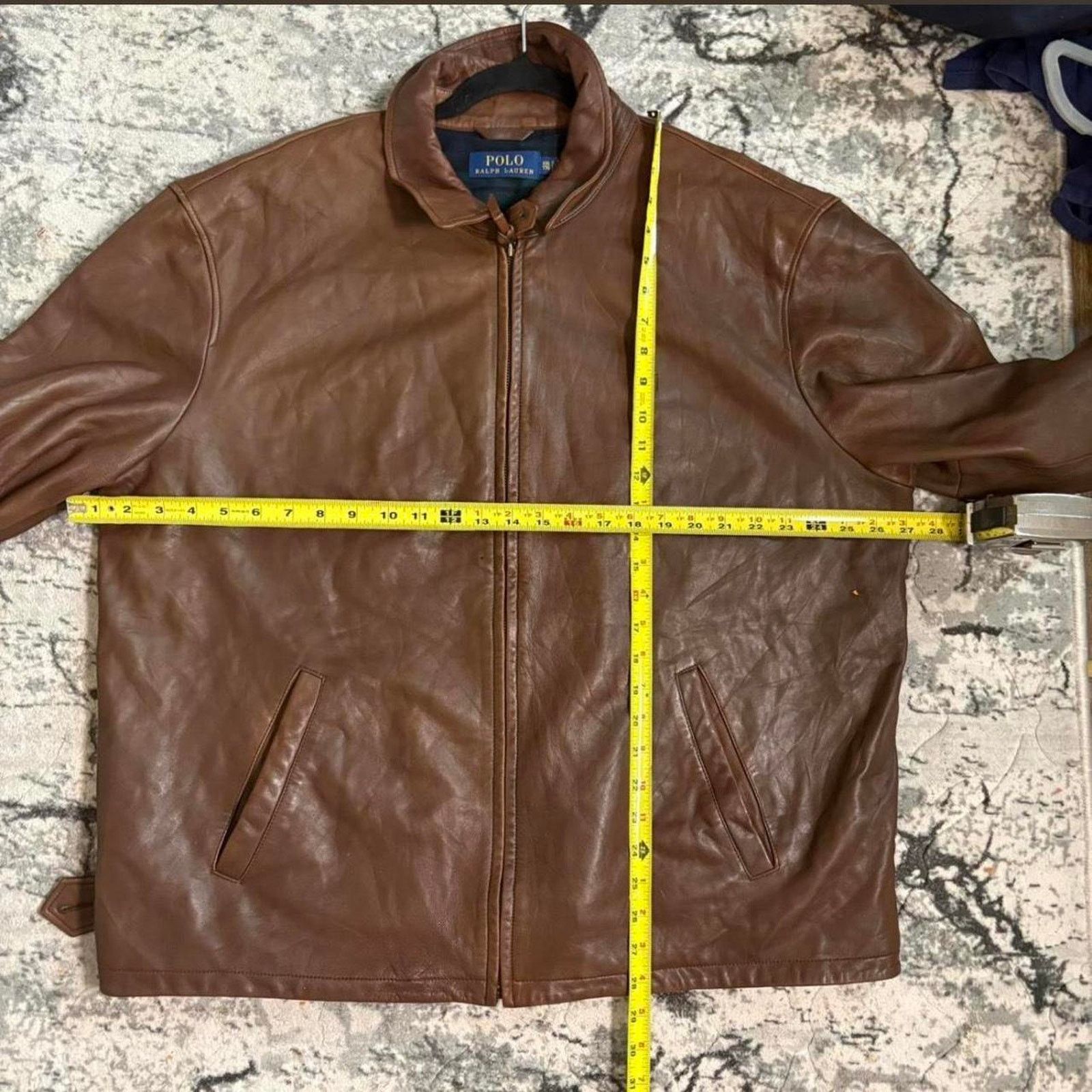 Polo Ralph Lauren Vintage polo ralph lauren brown lamb’s leather jacket plaid Size US XXL / EU 58 / 5 - 7 Thumbnail