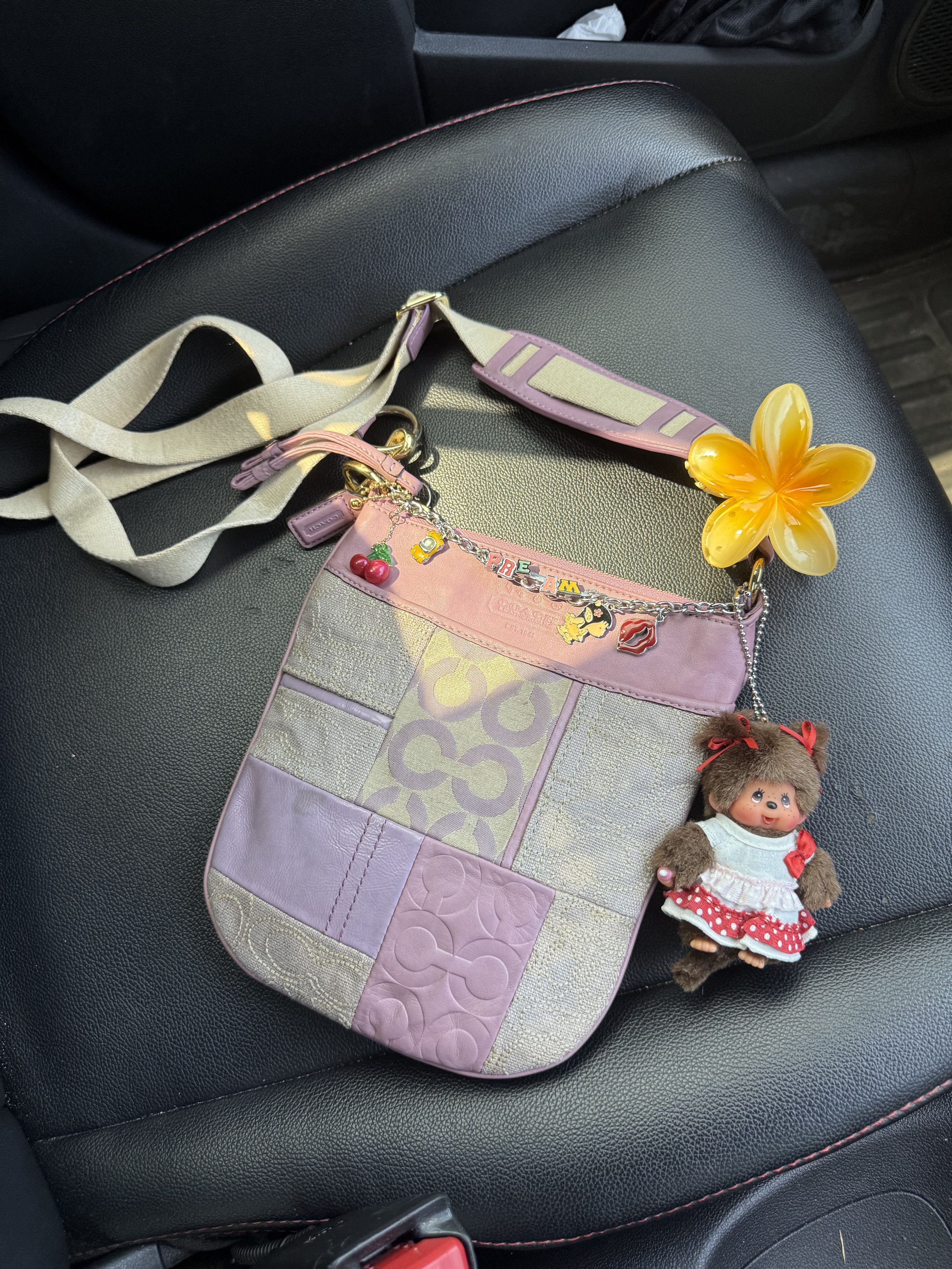 Coach Coach 2000s Ali Patchwork Swingpack Bag Lilac Y2K Vintage Size ONE SIZE - 1 Thumbnail