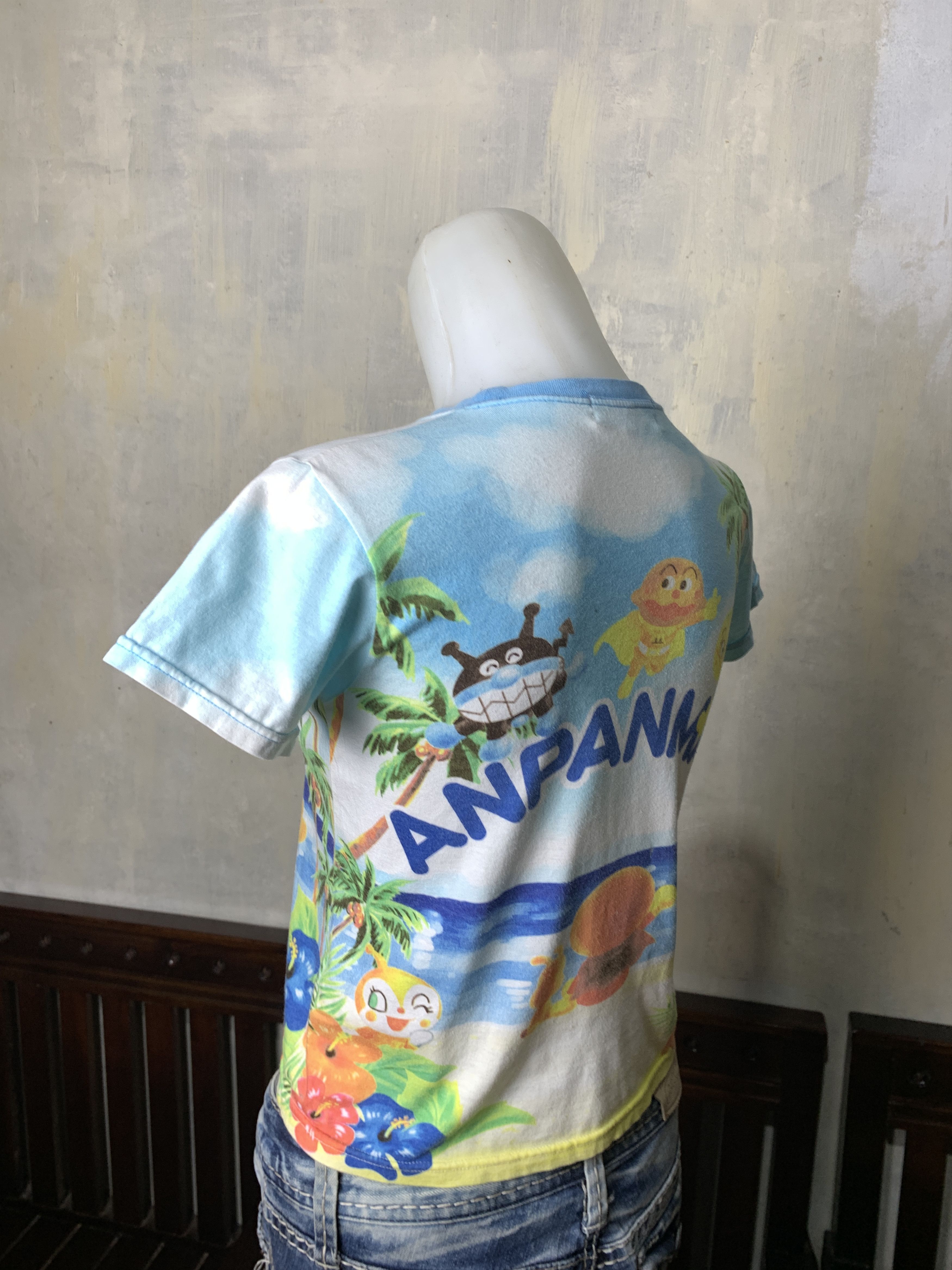 Anime 2000s Anpaman Anime Summer Graphic Baby Tee (S) Size S / US 4 / IT 40 - 3 Thumbnail