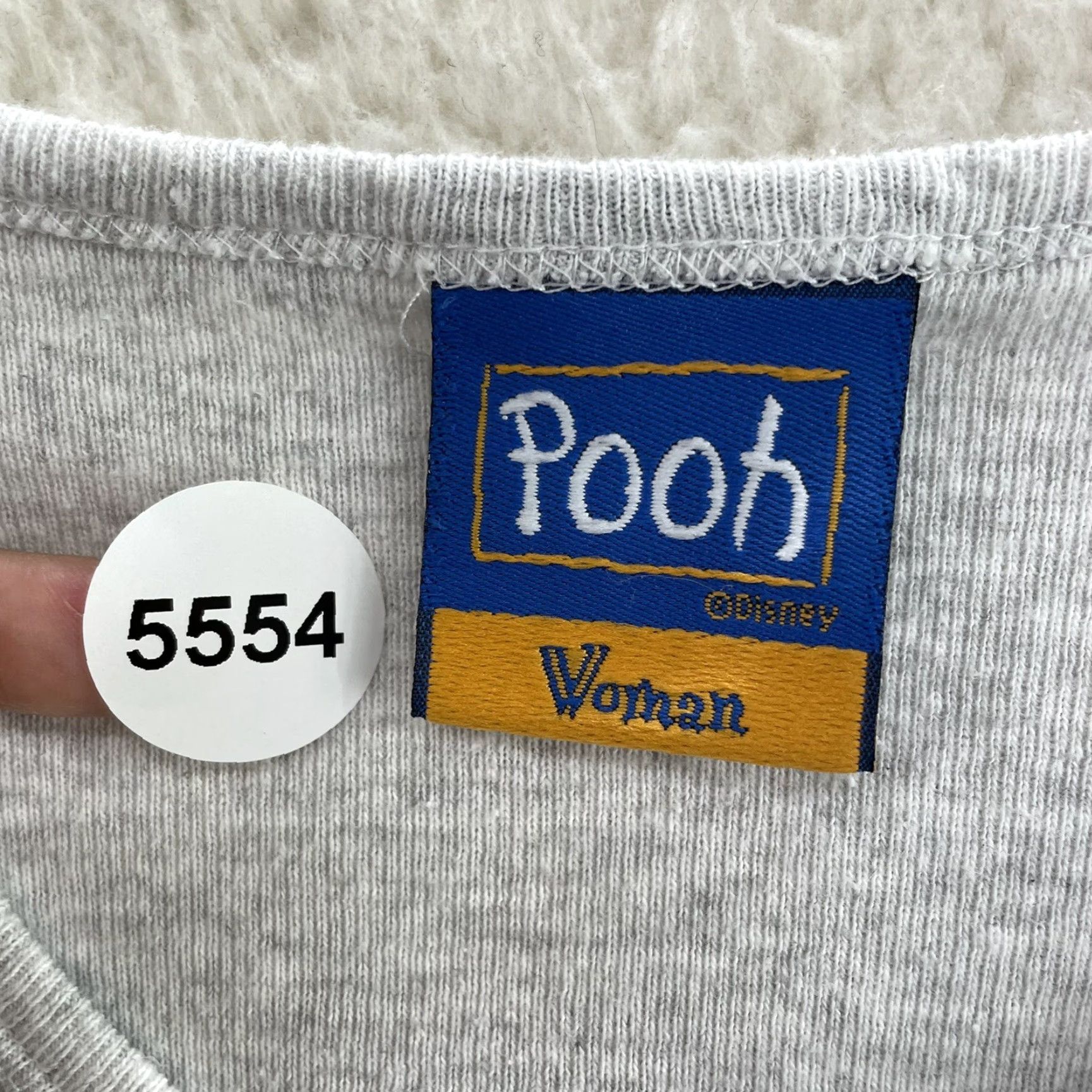 Disney VINTAGE Disney Winnie the Pooh Top Shirt Womens XL V-Neck 3/4 Sleeve Gray T-Shirt Size XL / US 12-14 / IT 48-50 - 8 Thumbnail