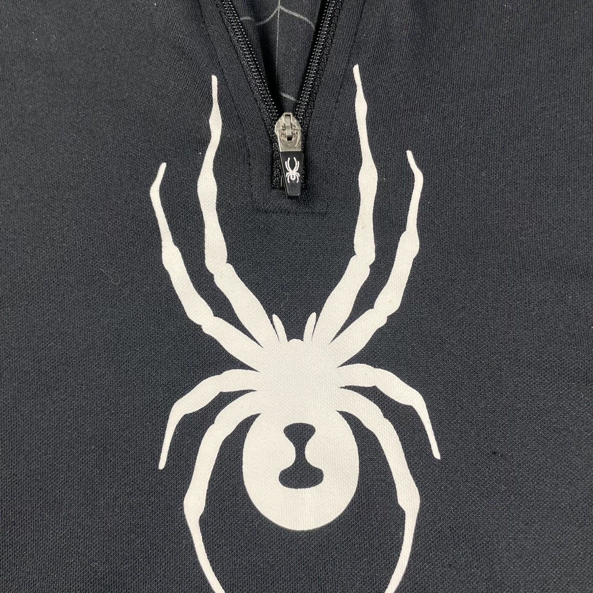 Spyder × Supreme VTG 90s Spyder Sweatshirt Black Spider Web 1/4 Zip Pullover Size US L / EU 52-54 / 3 - 7 Thumbnail