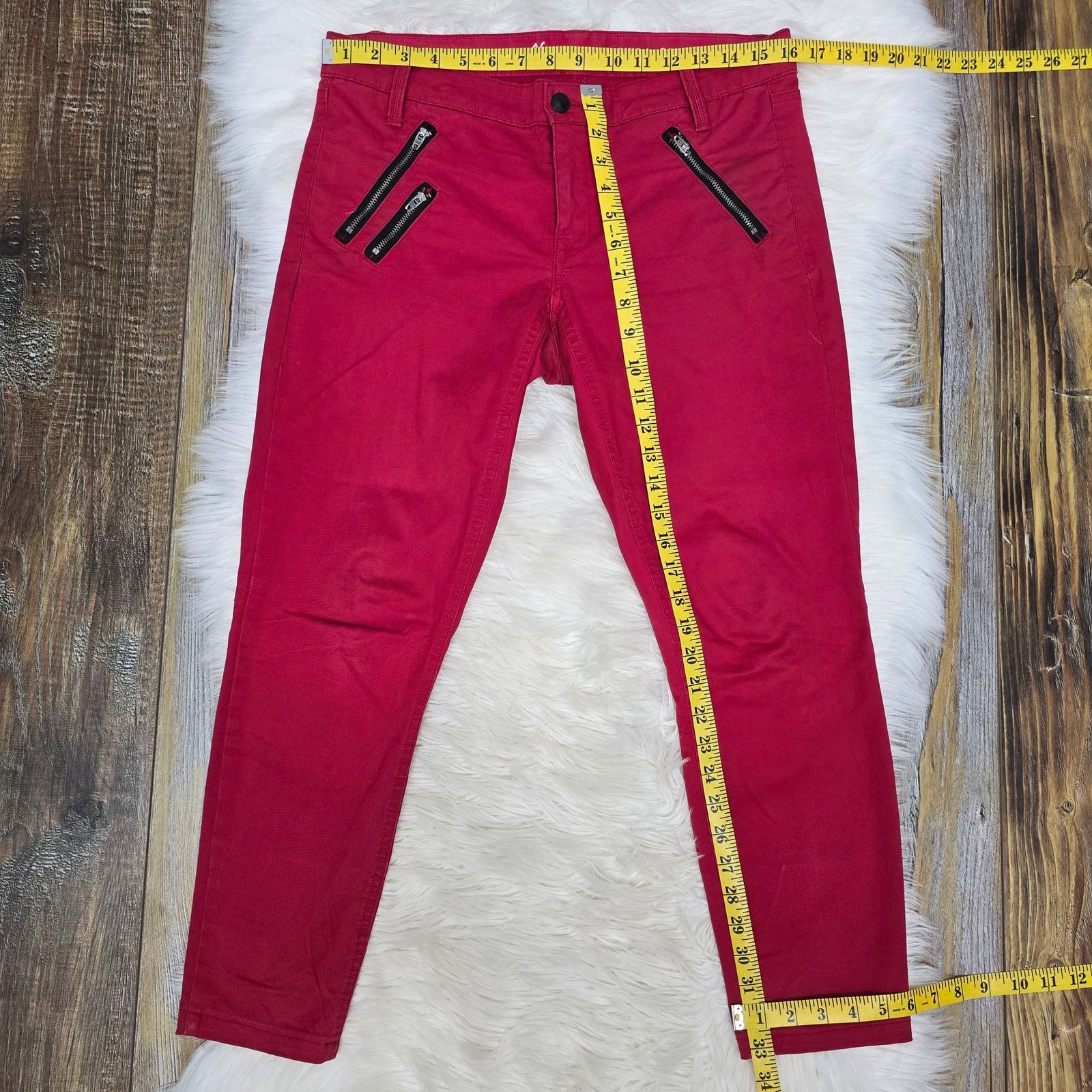 Gap Khakis by GAP Super Skinny Low Rise Jeans Zip Pocket Stretch Size 28" / US 6 / IT 42 - 10 Thumbnail