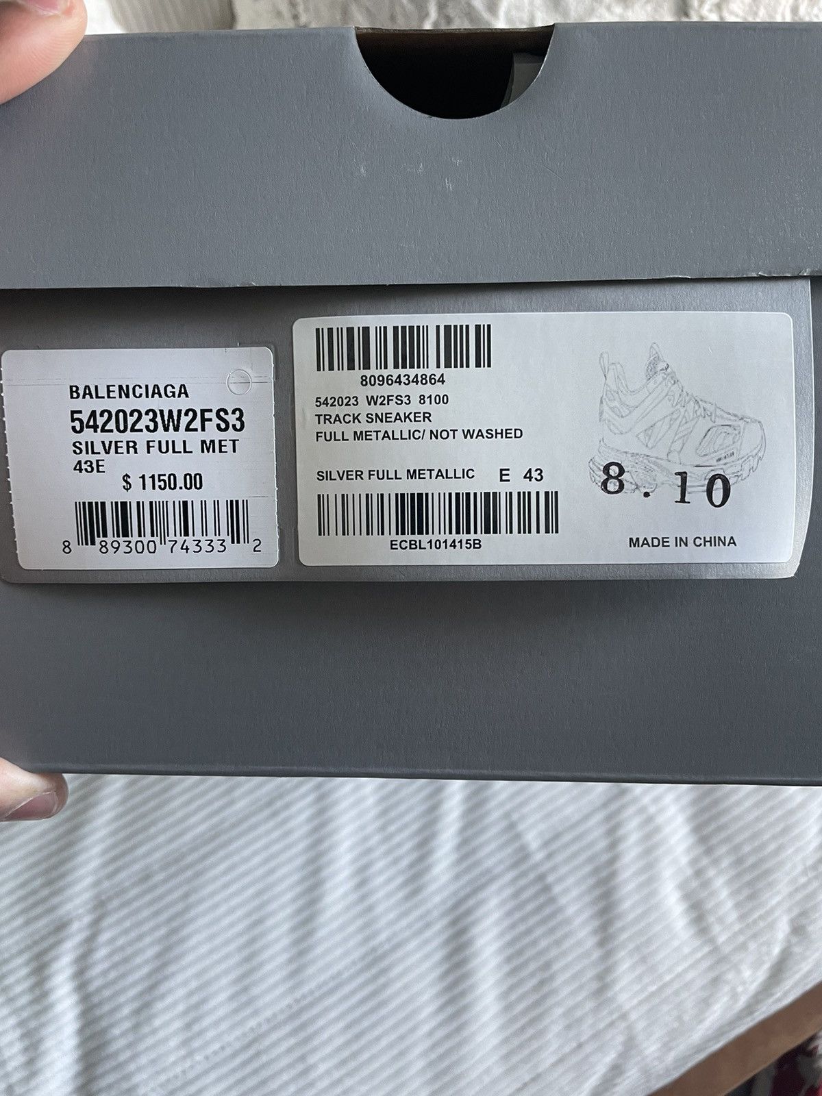 Balenciaga Balenciaga silver track sneakers Size US 10 / EU 43 - 9 Thumbnail