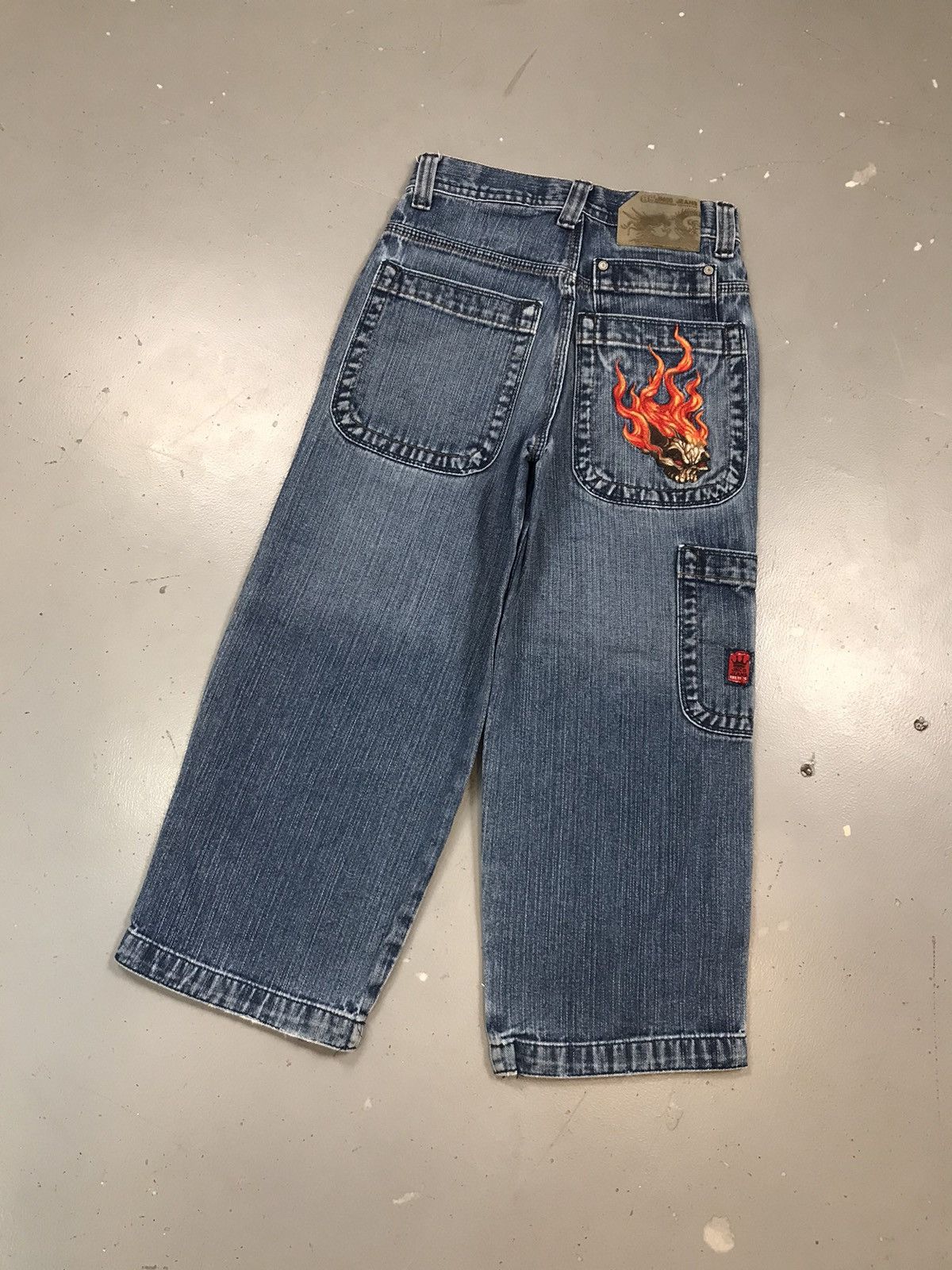 JNCO Vintage Jnco skull on fire 🔥 straight fit denim Size US 26 / EU 42 - 7 Thumbnail