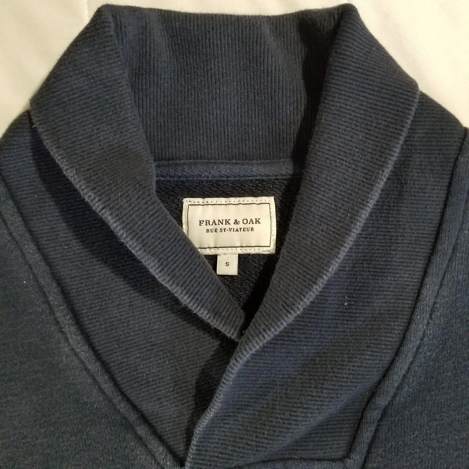 Frank & Oak Frank & Oak Small Navy Sweater W/ Crossed Collar Neck 112201 Size S / US 4 / IT 40 - 4 Thumbnail