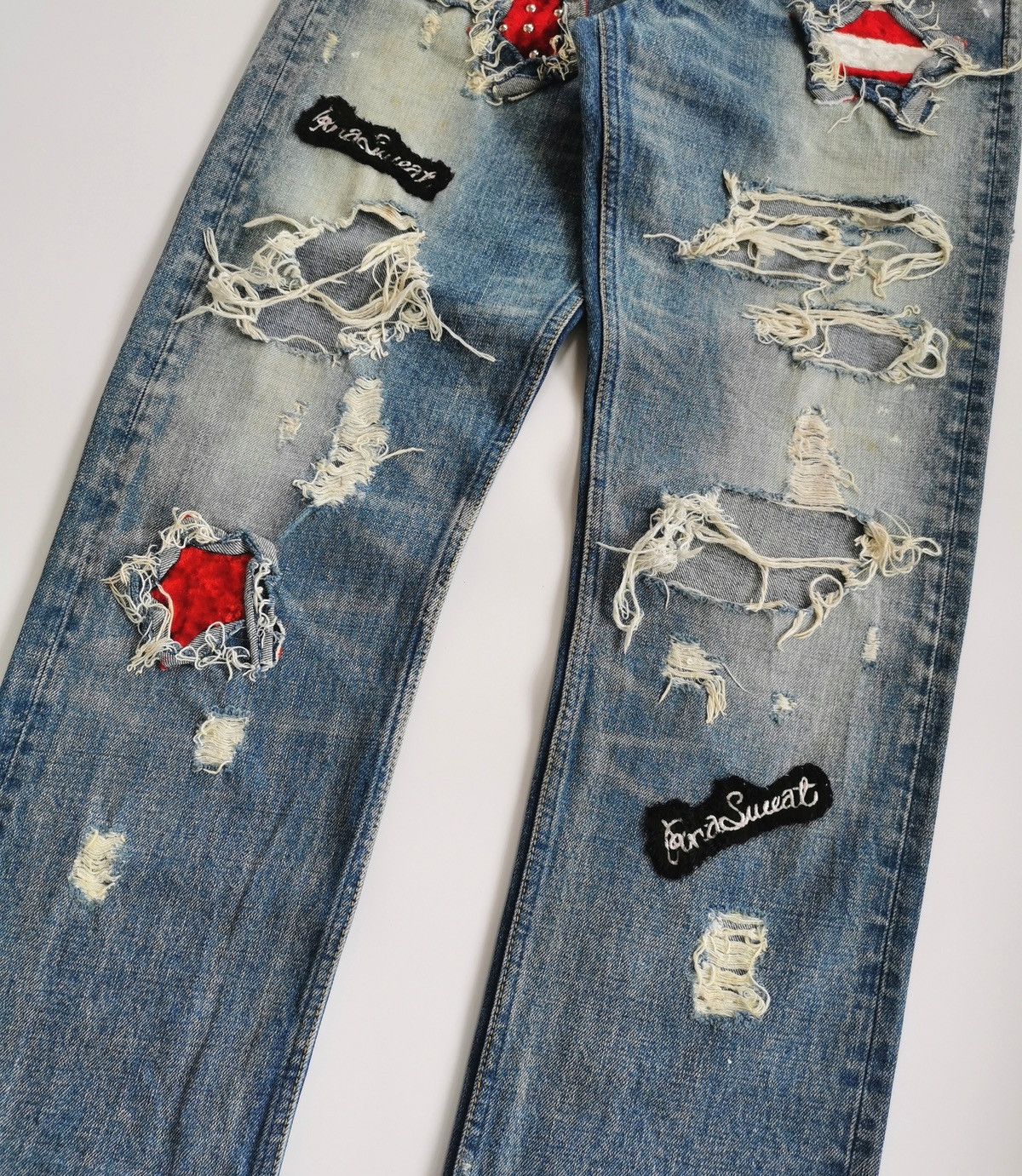 14th Addiction Thrashed Punk Sweats & Bloods RNA Japan Jeans Size US 32 / EU 48 - 4 Thumbnail