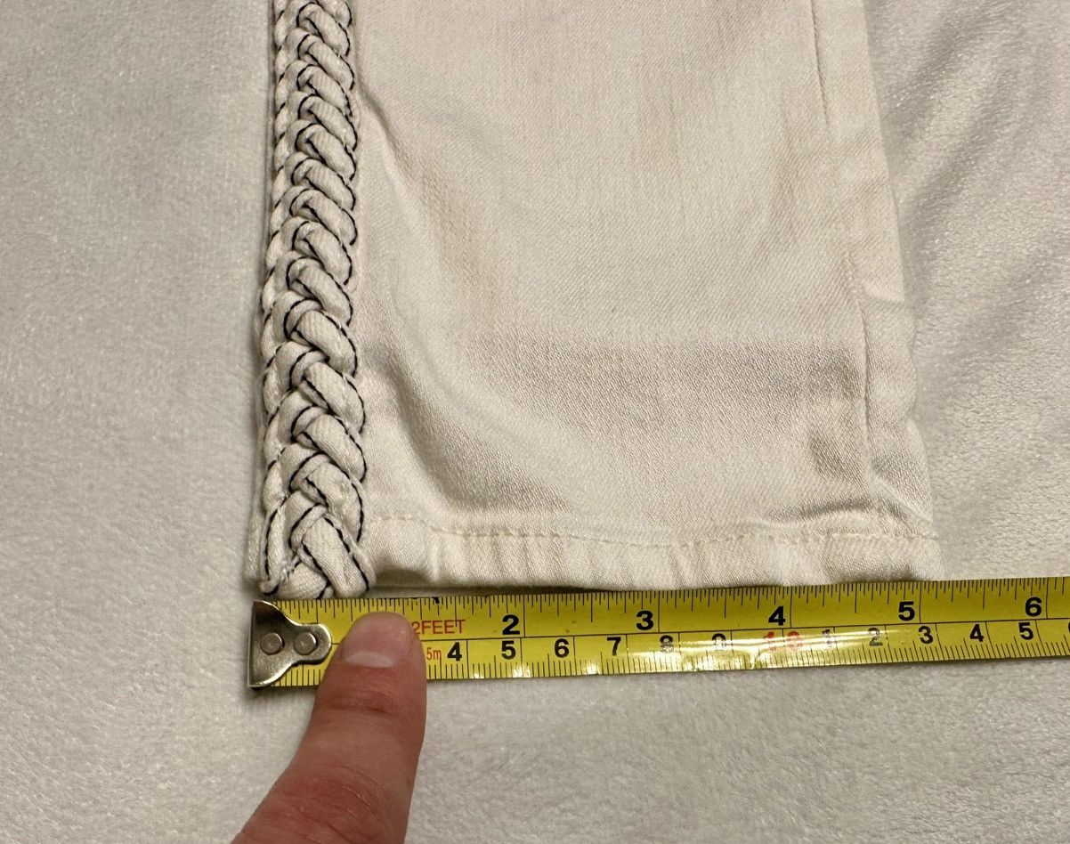 7 For All Mankind NWT 7 for All Mankind Skinny Ankle Braided White Jeans-24x27 Size 24" / US 00 / IT 34 - 4 Thumbnail