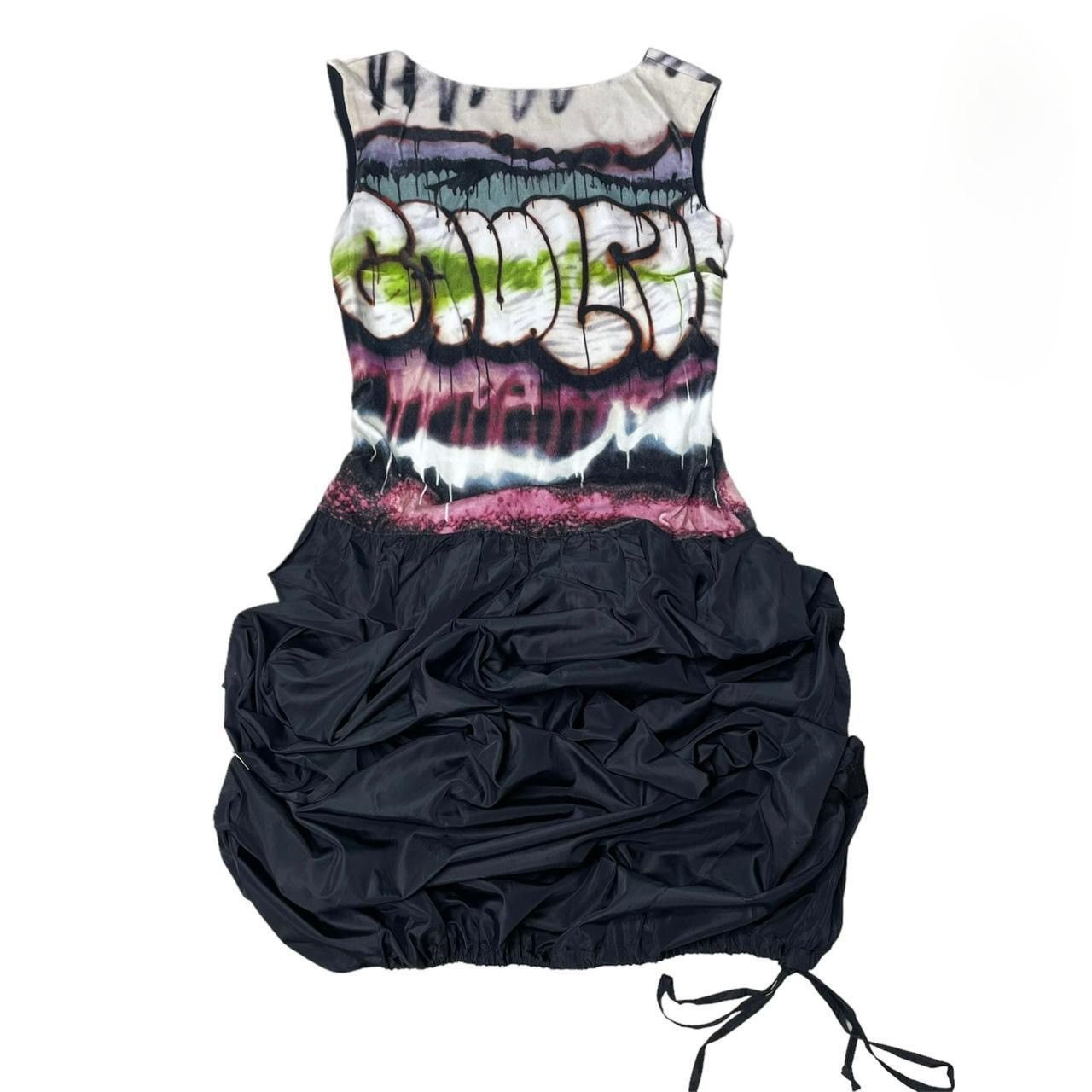 image of Jean Paul Gaultier Gaultier Graffiti Bubble Dress in Black, Women's (Size Medium)