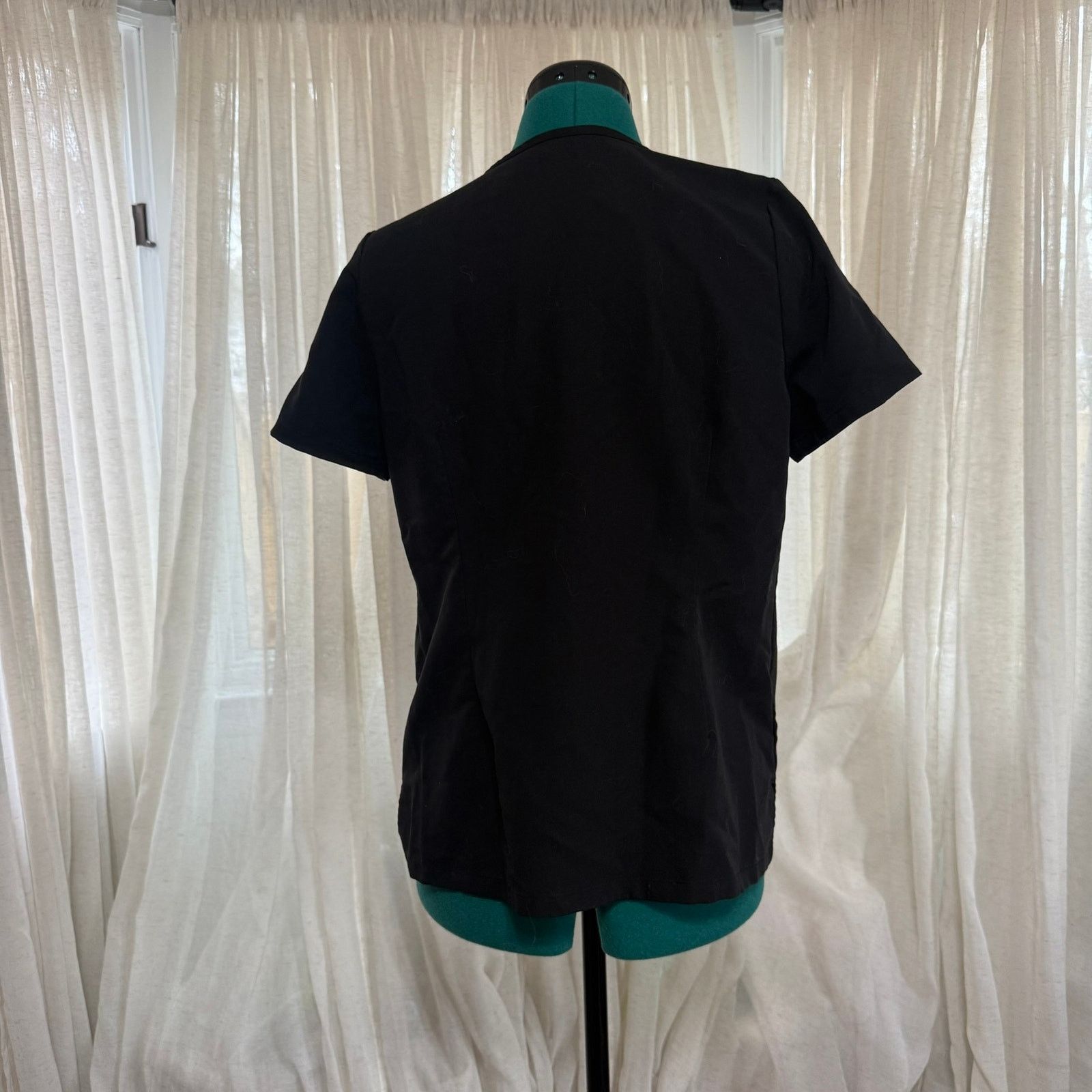 Other Mandala Black V-Neck Scrub Top | Sz S Size S / US 4 / IT 40 - 5 Thumbnail