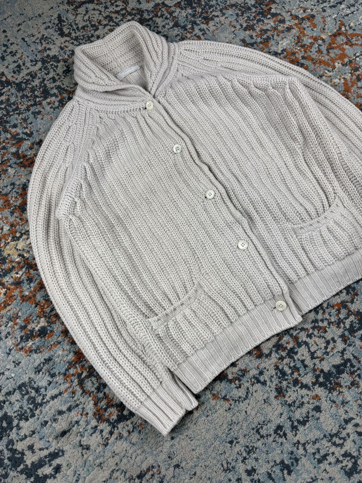 Prada Prada cashmere wool blend pearl button cardigan sweater knit Size L / US 10 / IT 46 - 3 Thumbnail