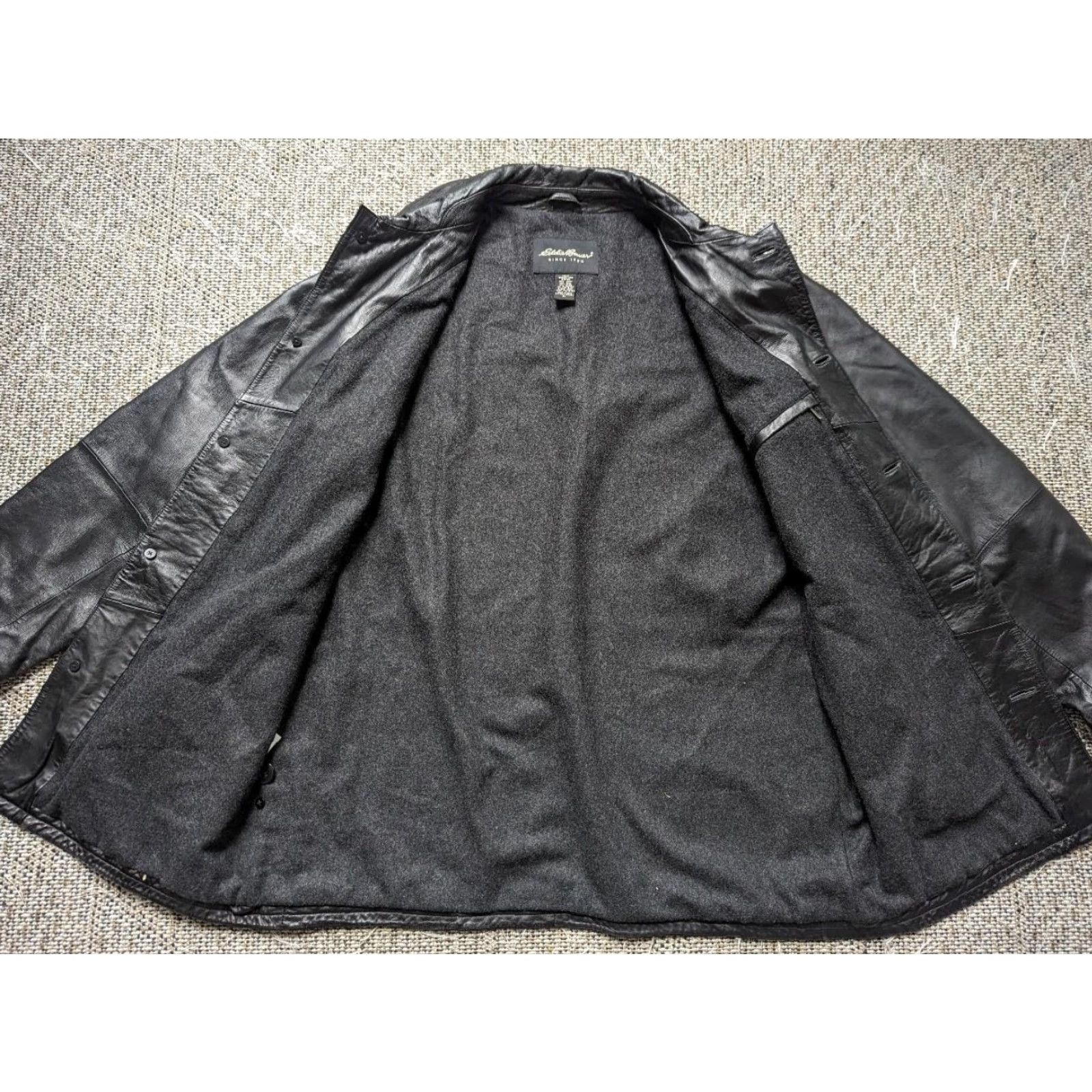 Eddie Bauer VINTAGE Eddie Bauer Leather Car Coat Lambskin XL Black Men Size US XL / EU 56 / 4 - 5 Thumbnail