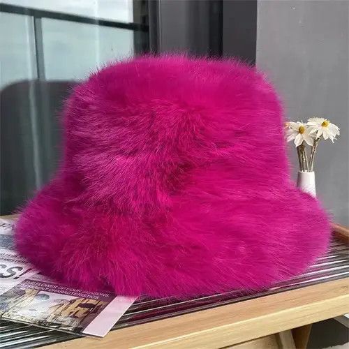 Japanese Brand Faux Fur bucket hat Size ONE SIZE - 1 Thumbnail