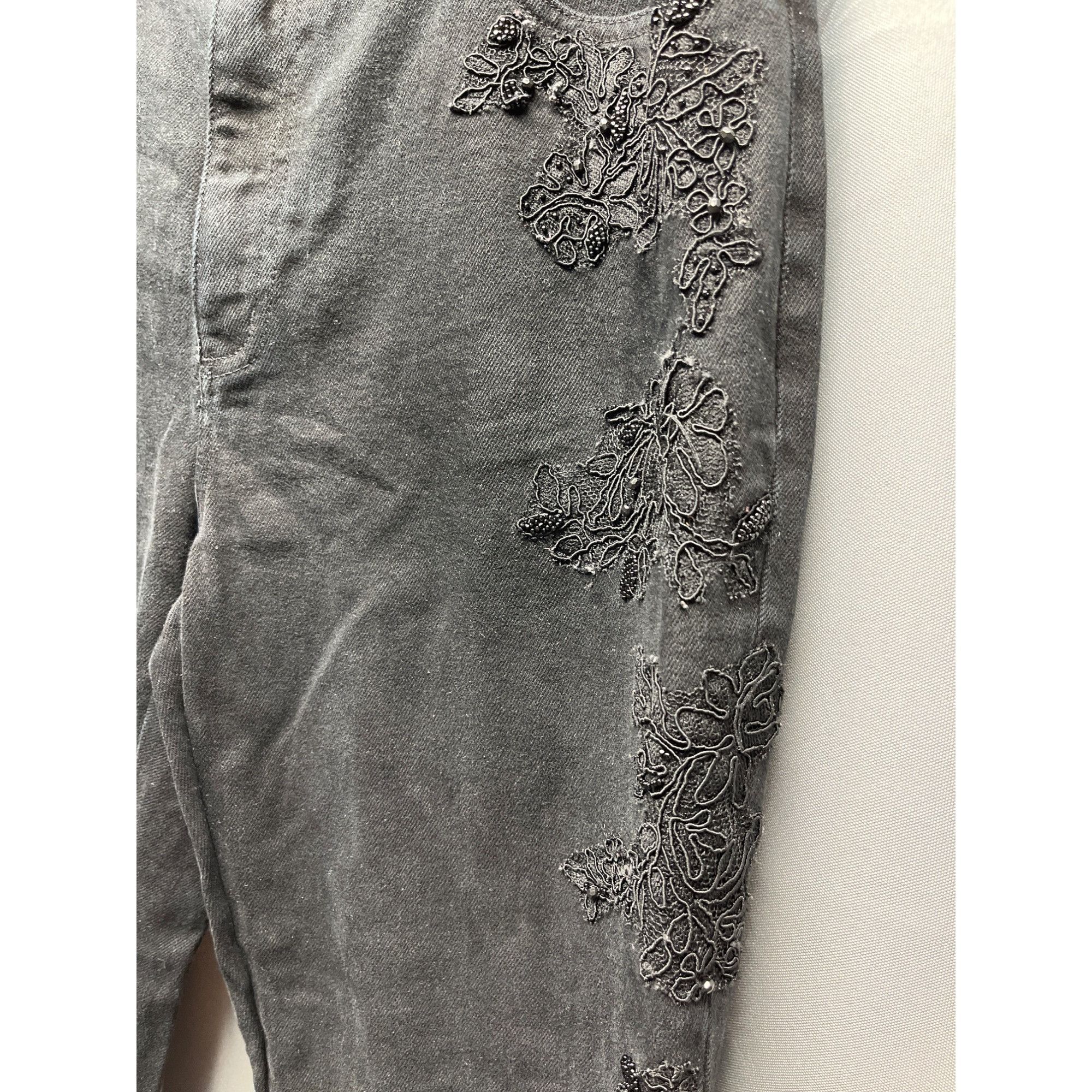 Lauren Ralph Lauren Lauren Ralph Lauren Women's Black Jeans Lace Side trim Flare Size 30" / US 8 / IT 44 - 2 Thumbnail