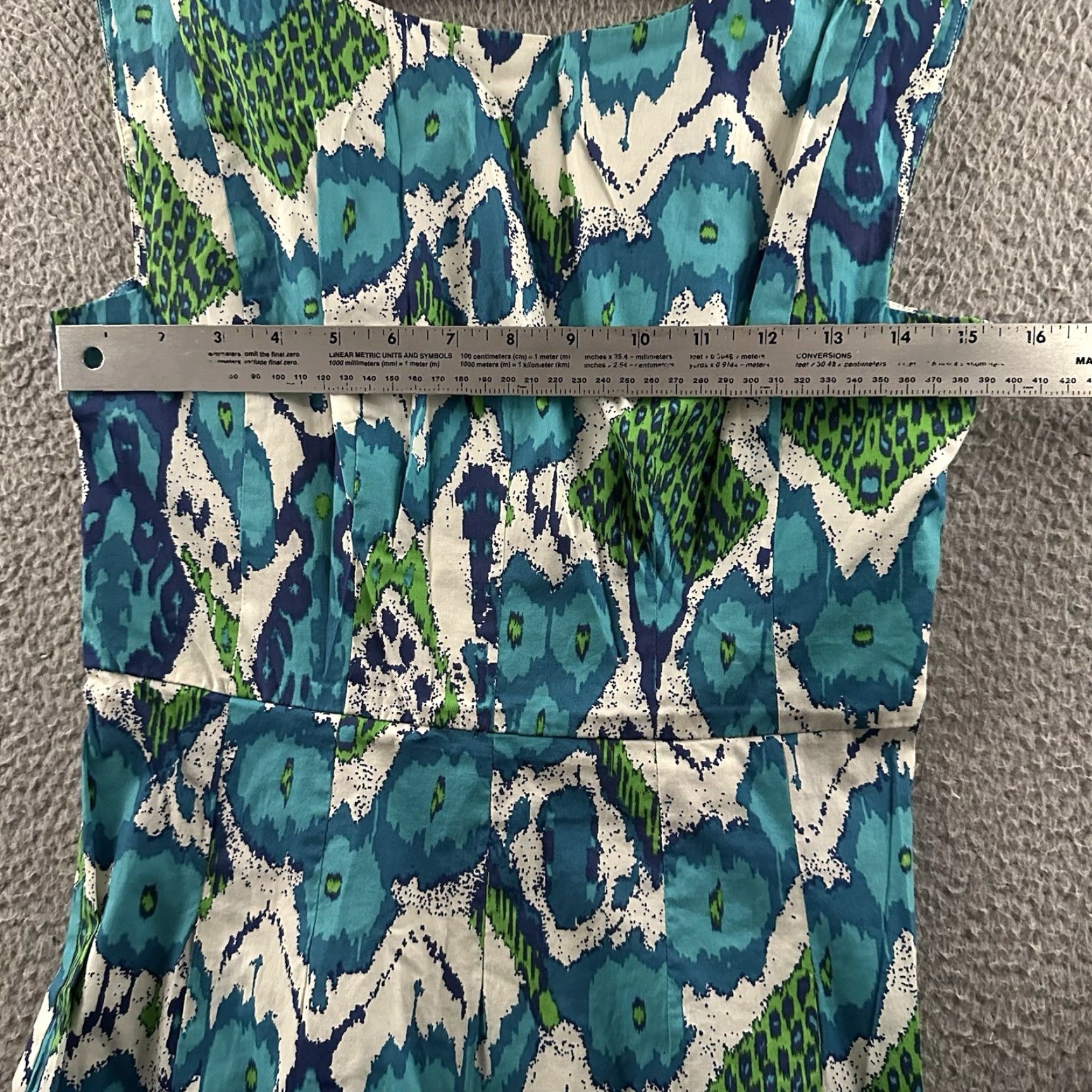Anthropologie Plenty By Tracy Reese Womens Dress Shift Ikat Print Blue Size 4 Multicolor Anthropologie Size S / US 4 / IT 40 - 4 Thumbnail