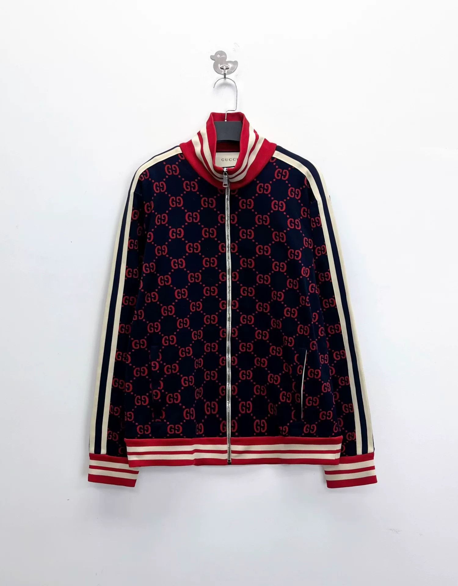 Gucci gucci knit zip jacket with logo pattern Size US XXL / EU 58 / 5 - 1 Thumbnail
