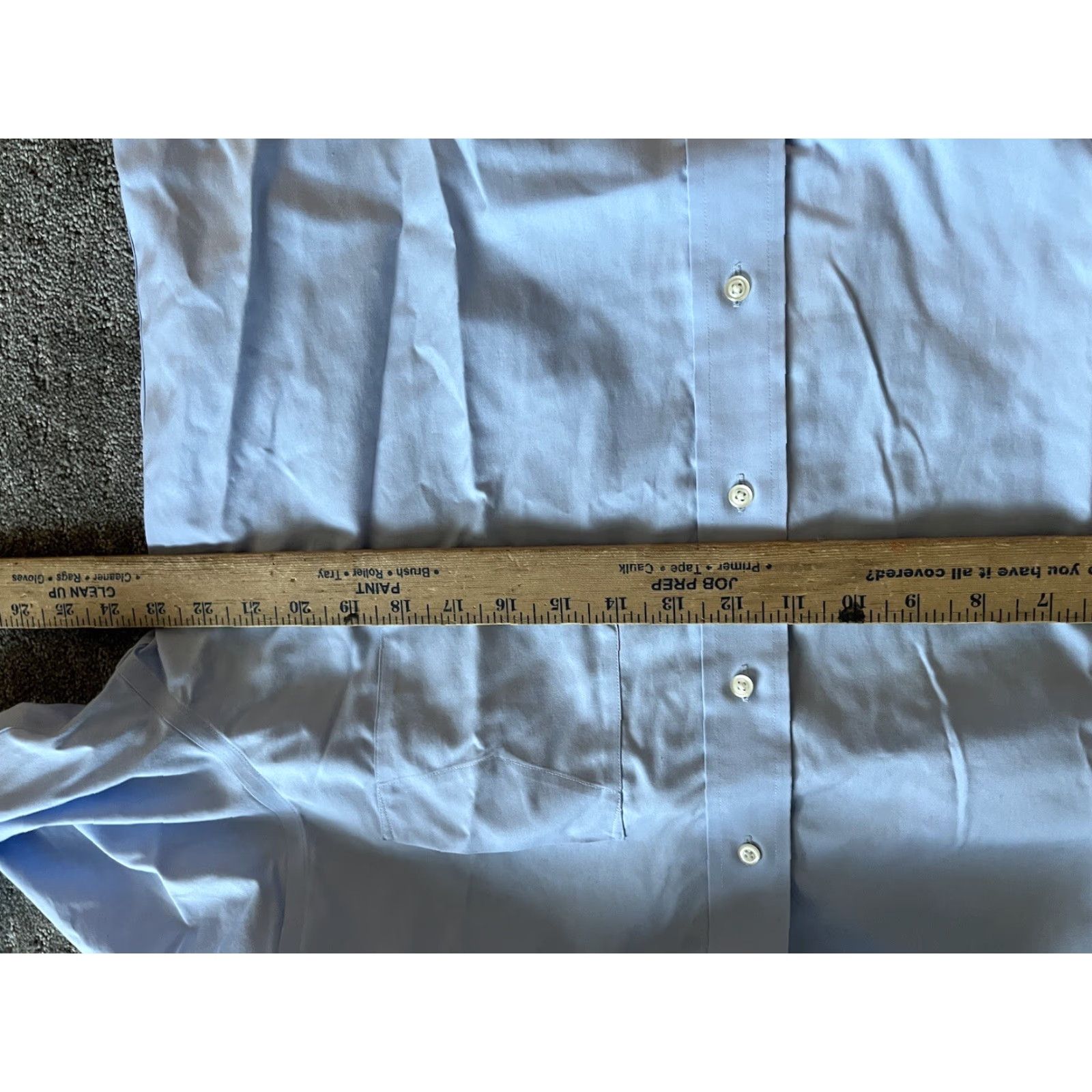 Jos. A. Bank Jos. A. Bank Long Sleeve Button-Up Shirt Men's 17 Blue Traditional Fit Slim Solid Travel Size US XL / EU 56 / 4 - 4 Thumbnail