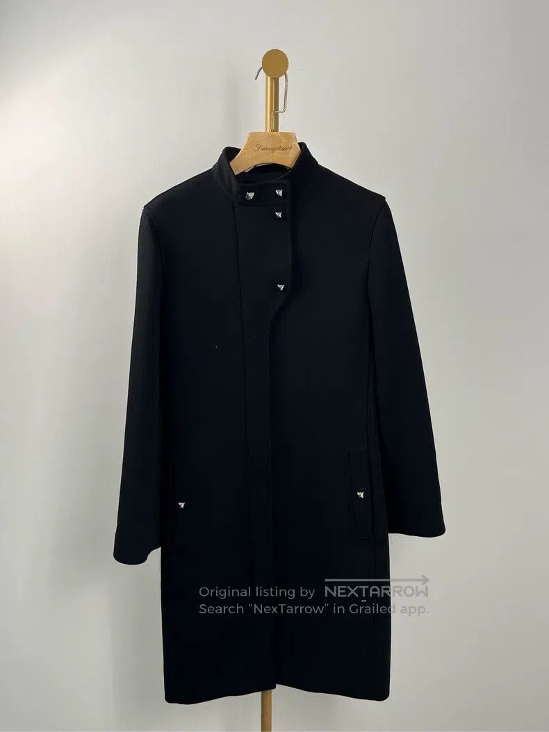 Hermes Hermes Black Metal Buckle Long Sleeve Coat Size XXS / US 00 / IT 34 - 1 Thumbnail