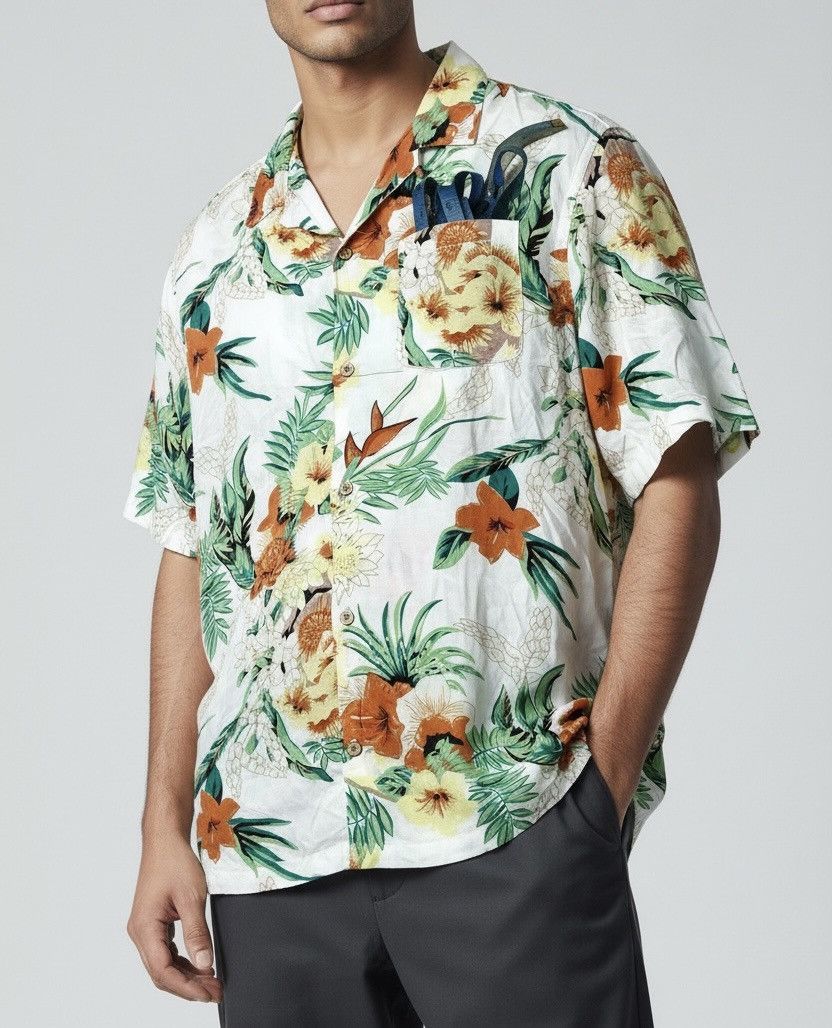Japanese Brand Allsaints Hawaiian loop collar shirt Size US L / EU 52-54 / 3 - 1 Thumbnail
