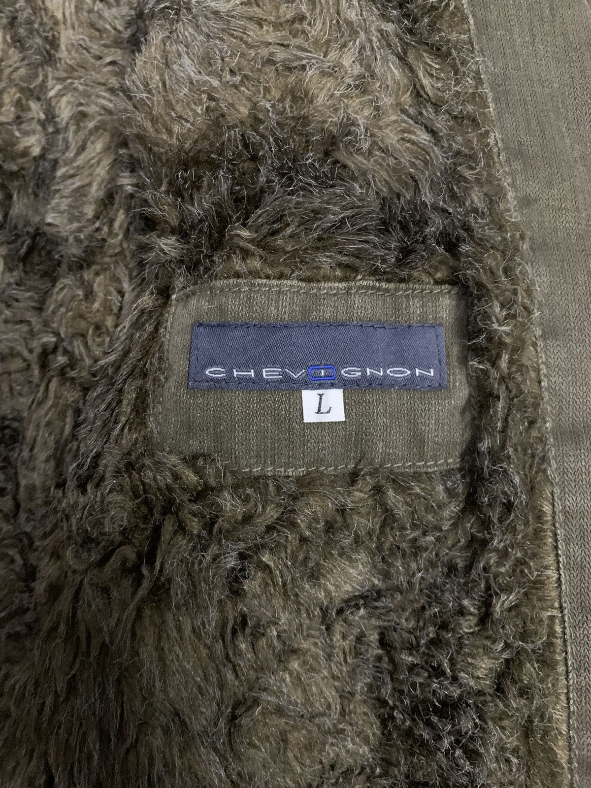 14th Addiction Vintage Chevignon Canvas Sherpa Fur Lined Punk Style Jacket Size US L / EU 52-54 / 3 - 22 Thumbnail