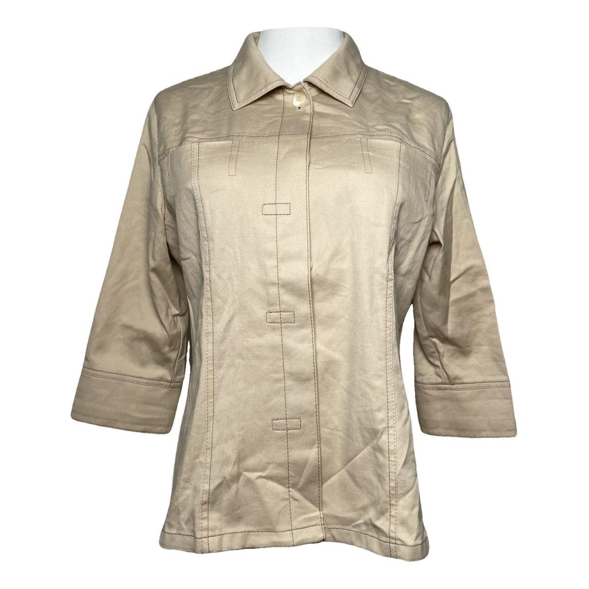 Kansai Yamamoto Beige Cotton Trench Coat Size M / US 6-8 / IT 42-44 - 1 Thumbnail