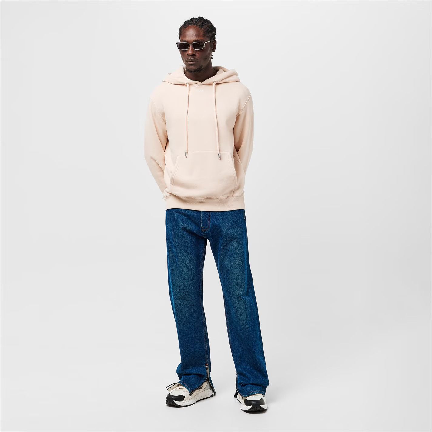 Off-White o1g2r1mq0226 Brick Arrows Jersey Fleece Hoodie In Beige Size US S / EU 44-46 / 1 - 5 Thumbnail