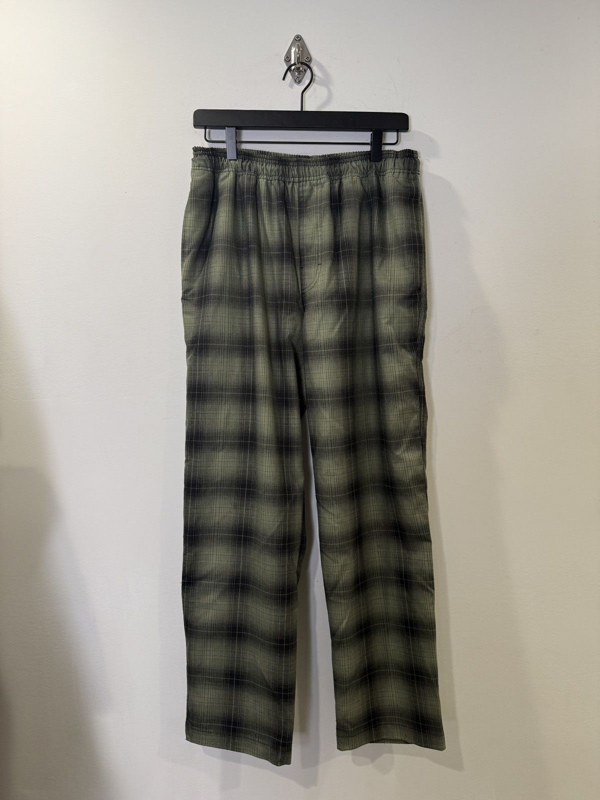Stussy Stüssy Green Plaid Easy Pants – Elastic Waist Relaxed Fit Size US 30 / EU 46 - 1 Thumbnail
